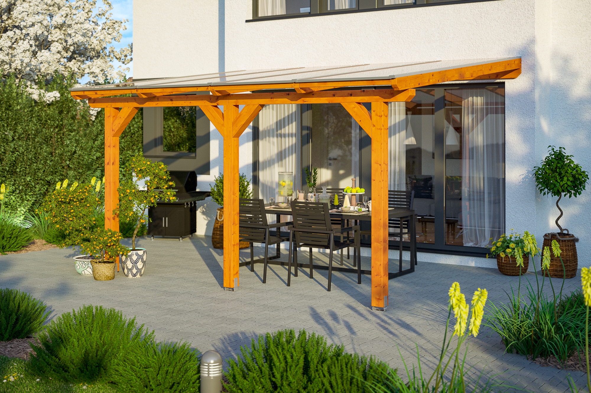 Skanholz Terrassendach »Andria«, Leimholz