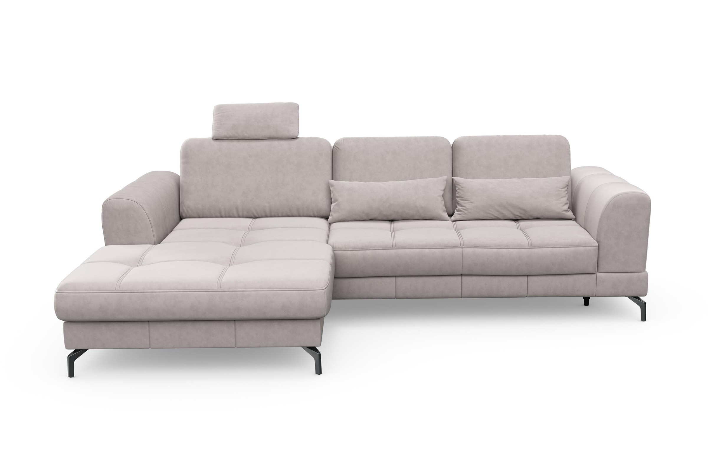 sit&more Ecksofa »Bendigo L-Form«, inklusive Sitztiefenverstellung, Bodenfreiheit 12 cm, in 2 Fußfarben