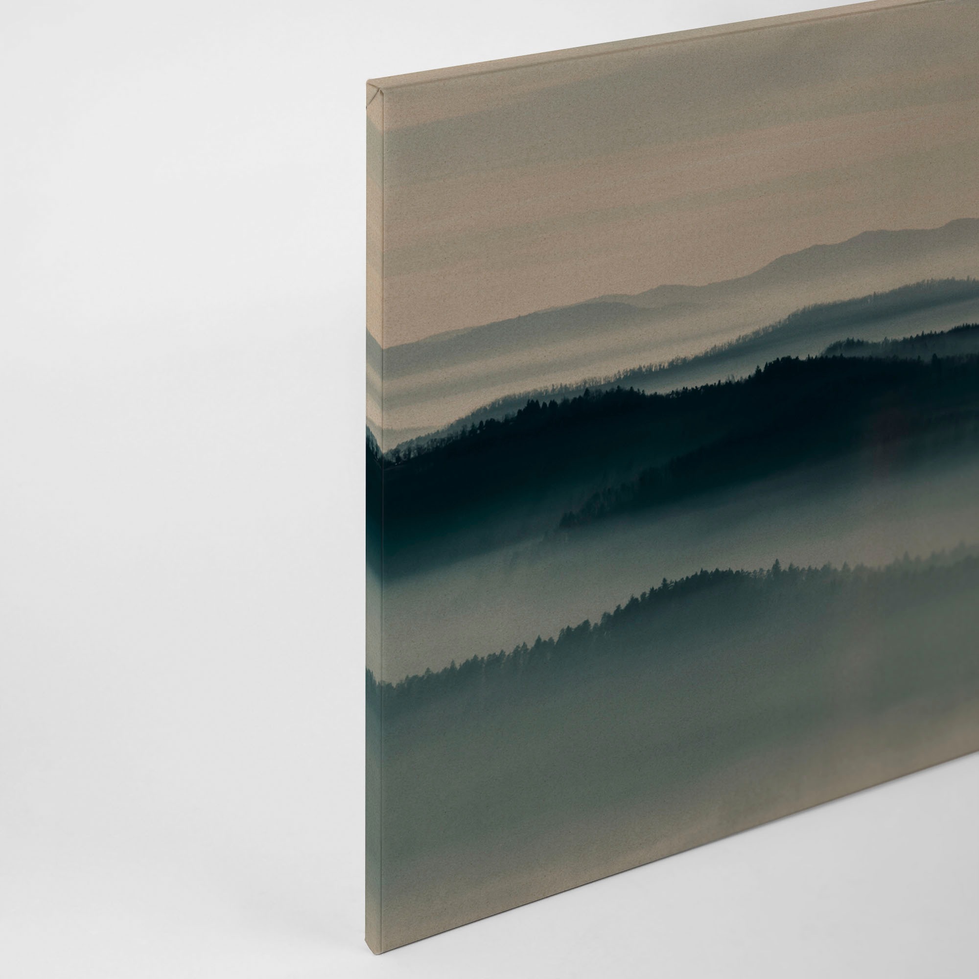 A.S. Création Leinwandbild »horizon«, Kunst-Landschaft-Kinder, (1 St.), Keilrahmen Landschaft Berge Gebirge Nebel Leinwand-Bild Wohnzimmer