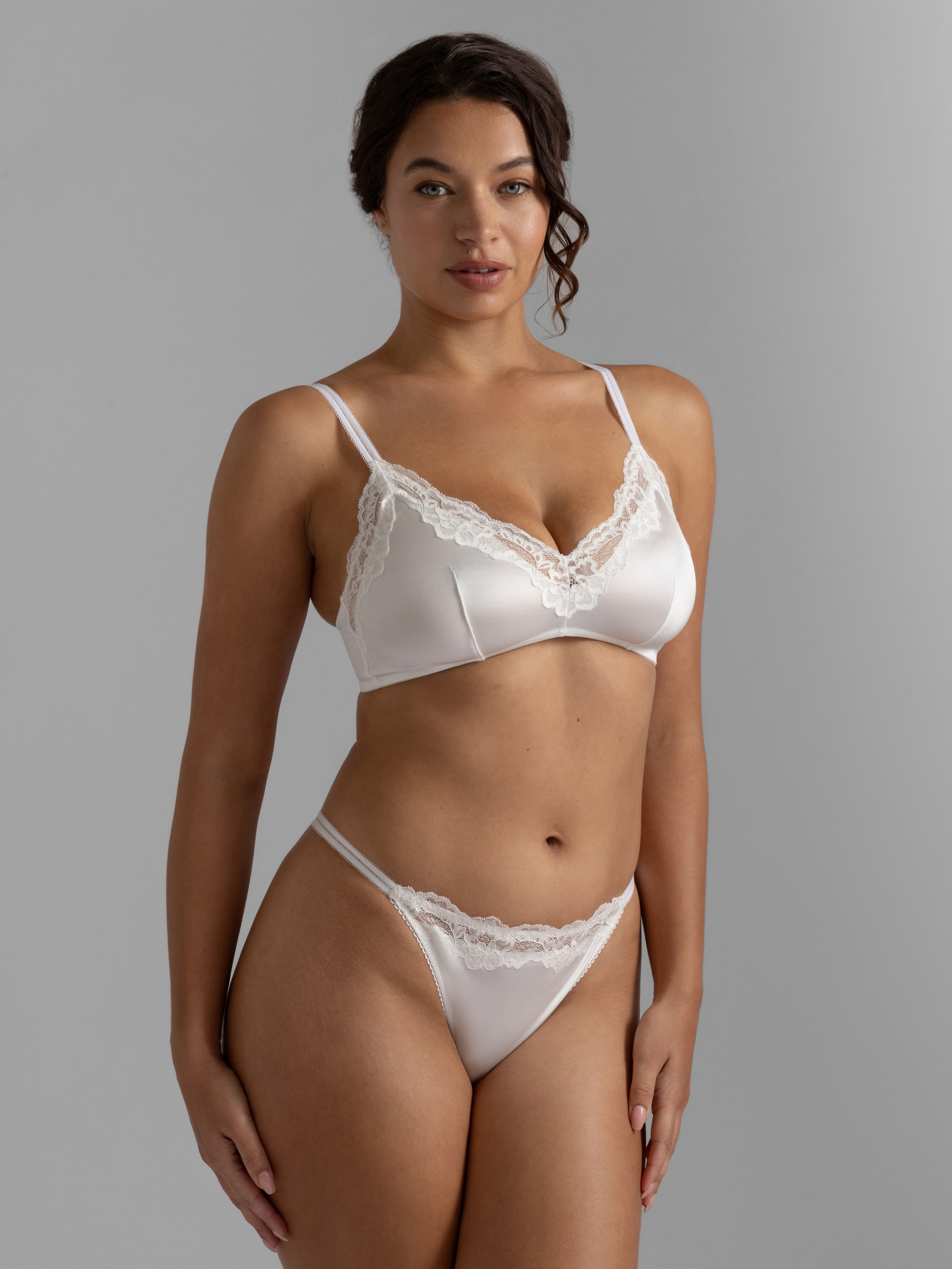 Dorina Bralette »Origins Shiny Micro« mit zarter Spitzenborte, glänzend, verstellbare Träger