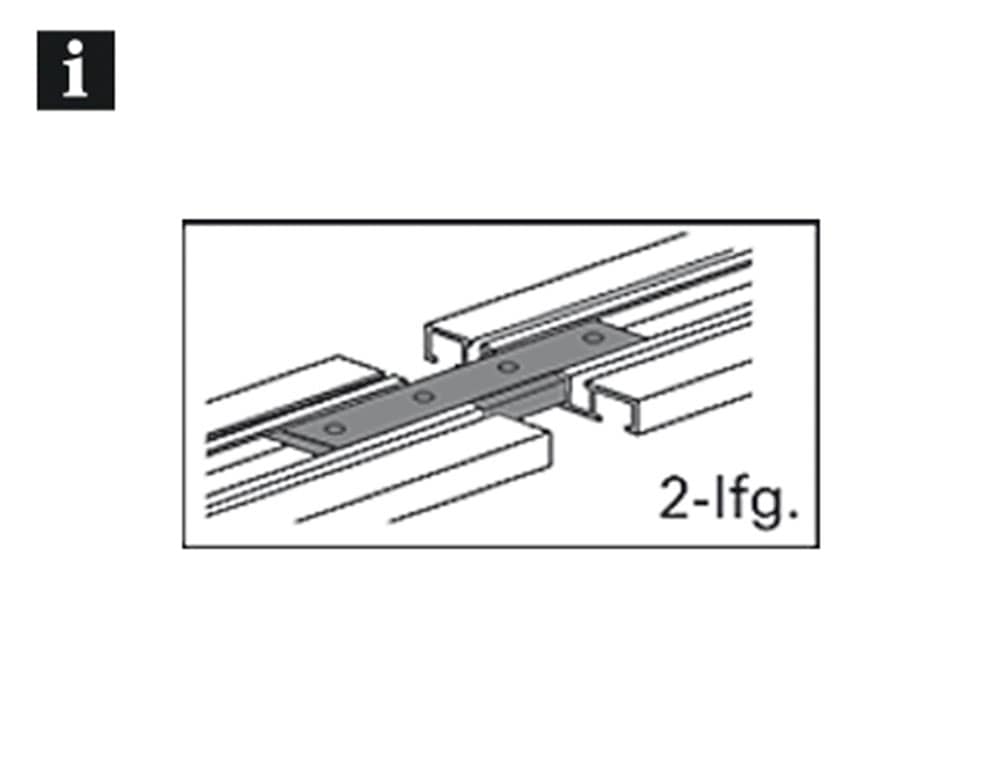 GARDINIA Verbinder »Schienenverbinder für Aluminium-Vorhangschiene«, (1 St.), Serie Aluminim-Vorhangschiene
