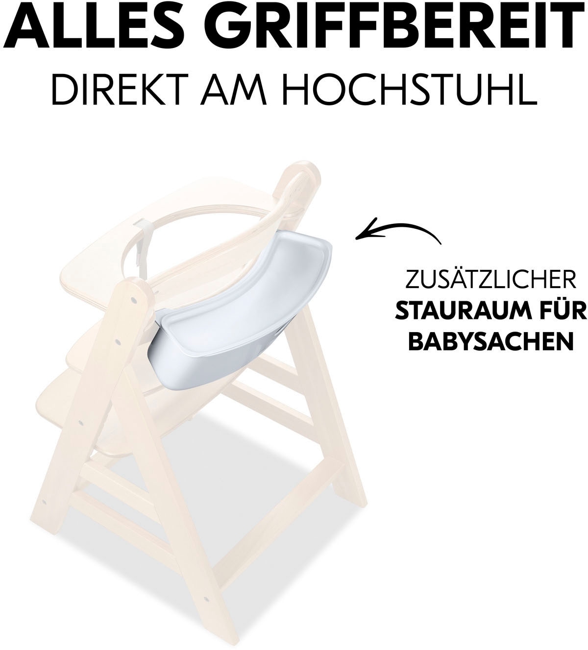 Hauck Aufbewahrungsbox »Highchair Box S, white«, für Hochstühle
