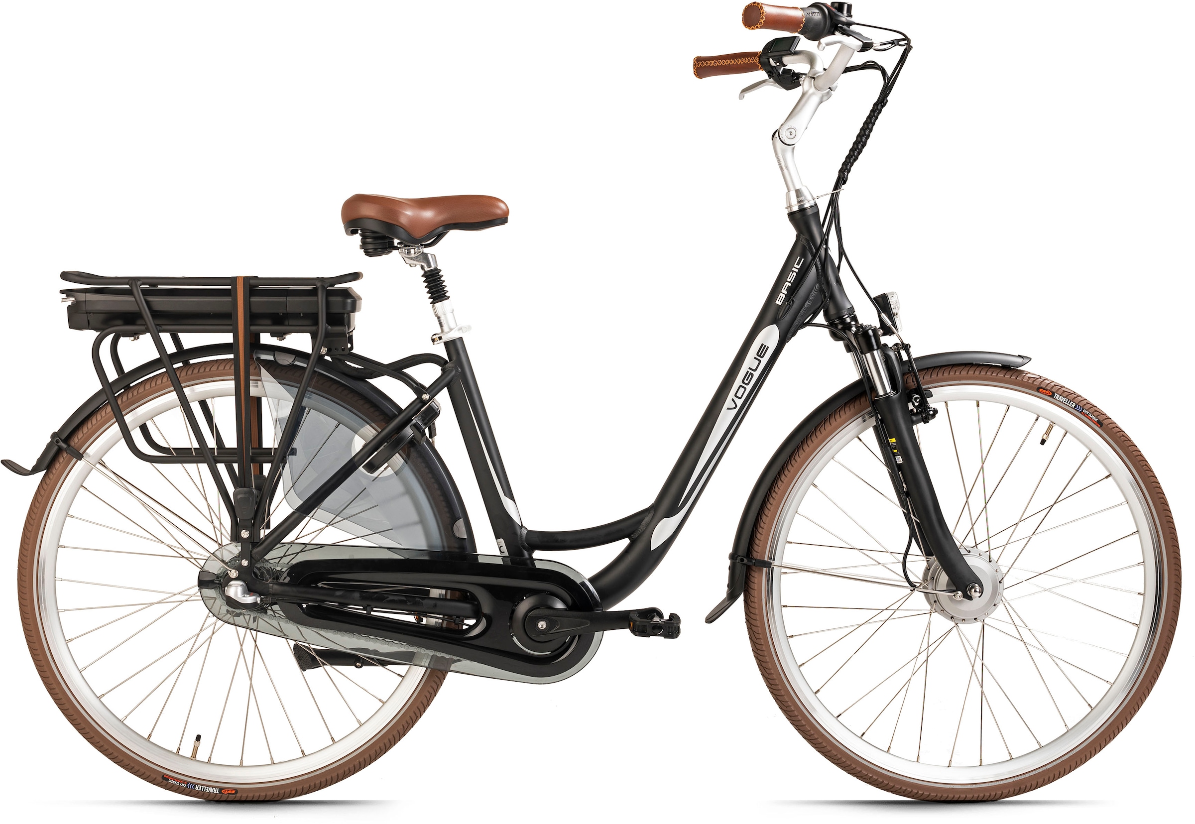 VOGUE BIKE E-Bike »Basic«, 3 Gang, Shimano, Nexus, Frontmotor 250 W, Pedelec, Elektrofahrrad für Damen, Cityrad