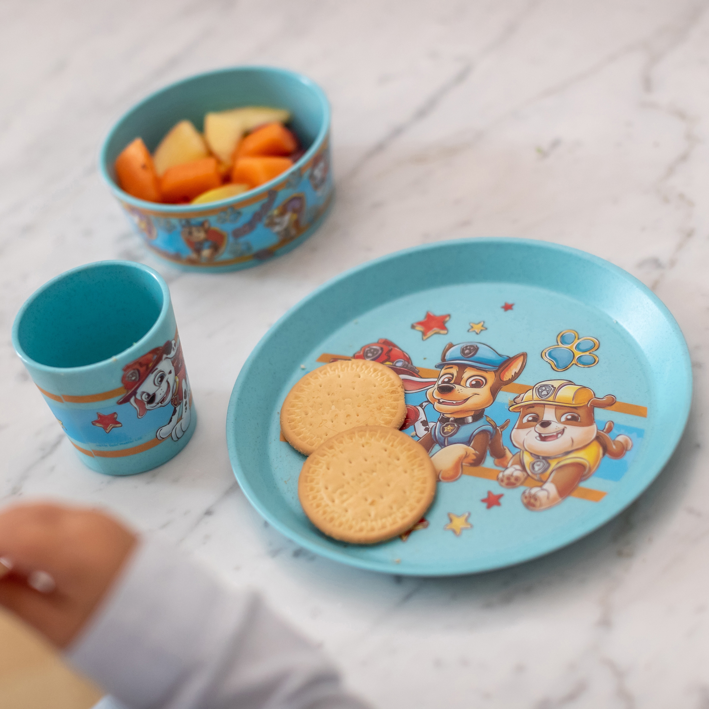KOZIOL Kindergeschirr-Set »CONNECT PAW PATROL«, (Set, 3 tlg., je 1 Kinderbecher, Kinderschale, Kinderteller), Made in Germany, 3 Teile, für 1 Person