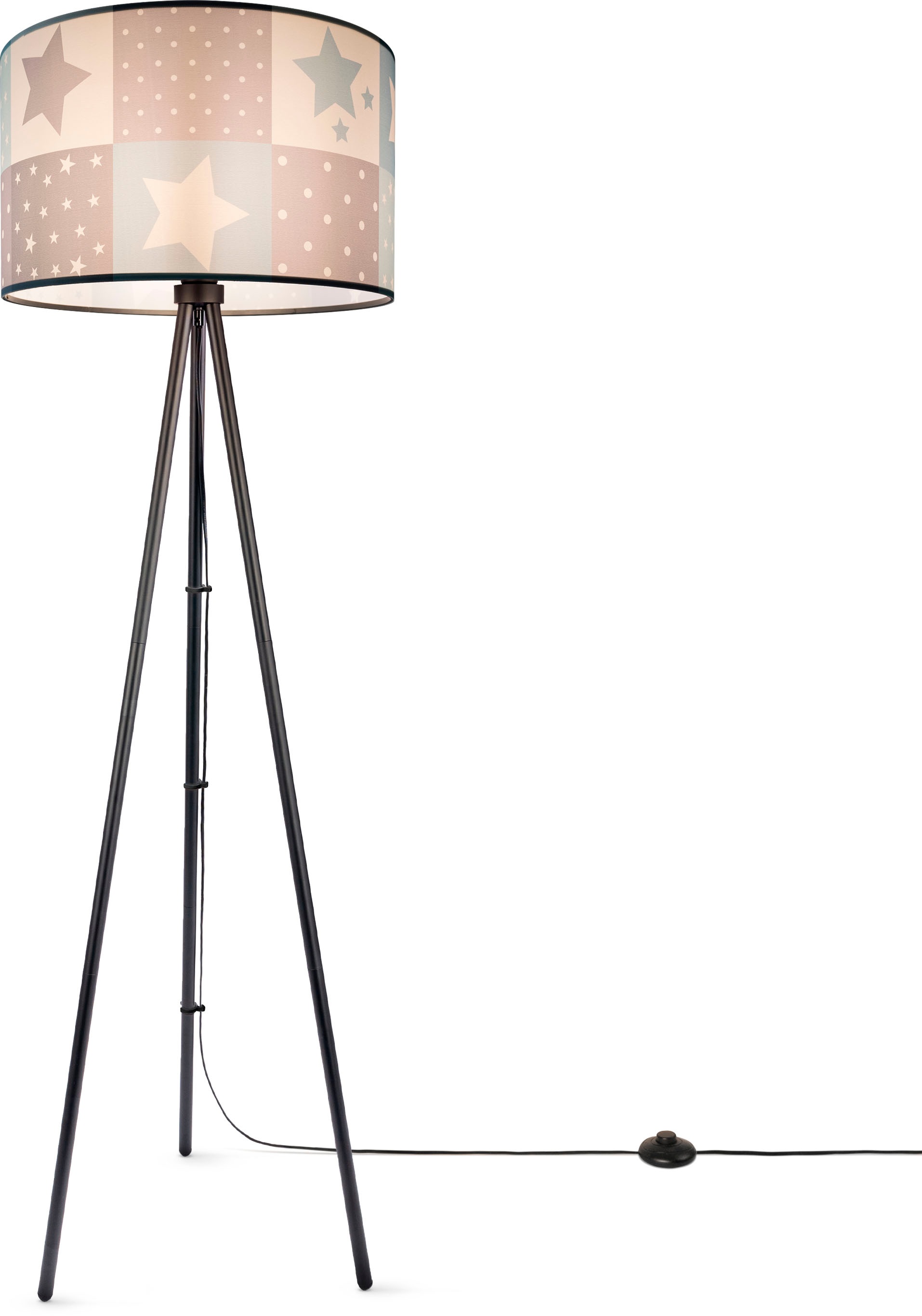 Paco Home Stehlampe »Trina Cosmo«, Leuchtmittel E27 | ohne Leuchtmittel, Kinderlampe LED Kinderzimmer Lampe Sternen Motiv, Stehleuchte E27