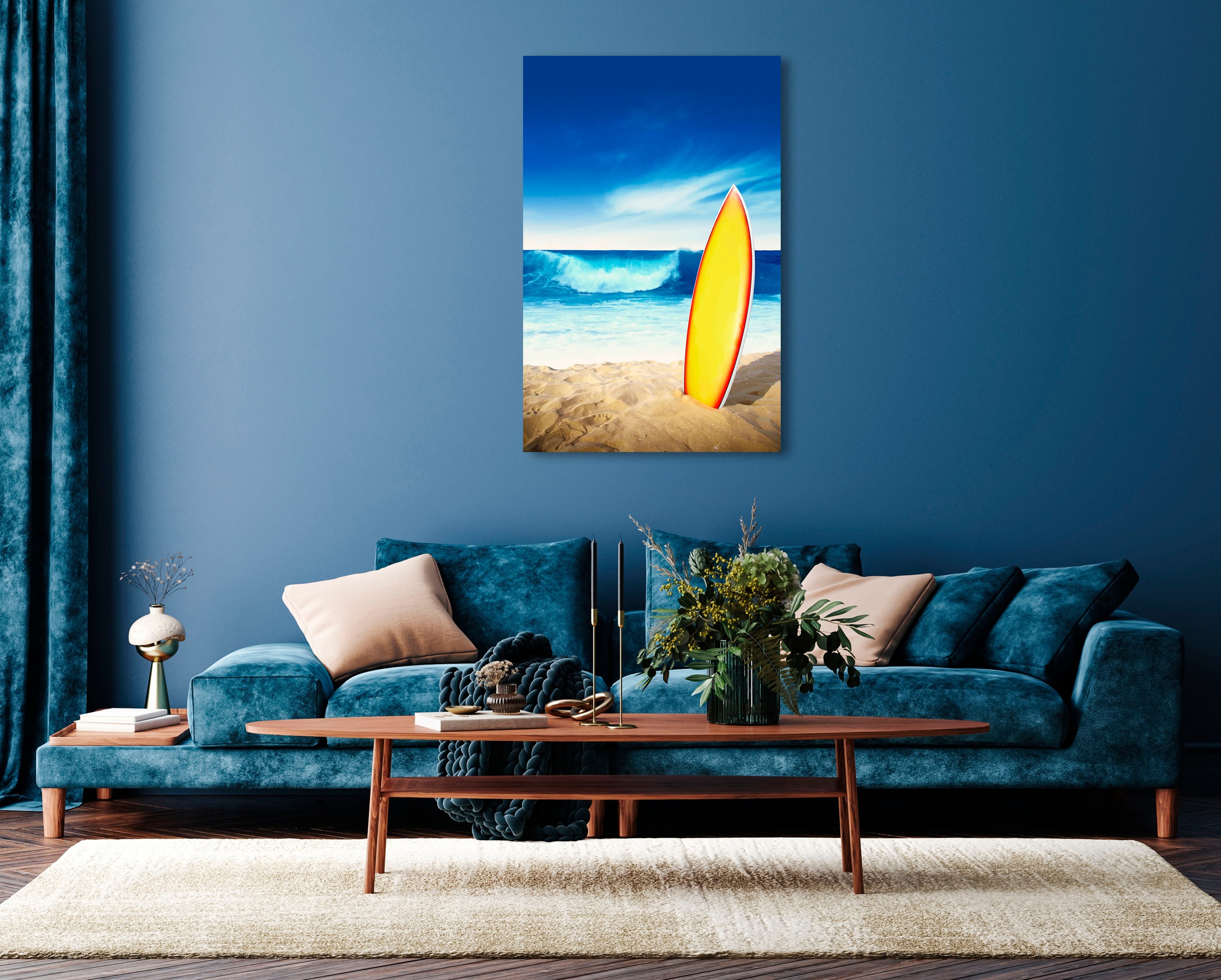 queence Acrylglasbild »Emda«, Landschaft-Italien-Spanien-Strand-Himmel-Meer günstig online kaufen