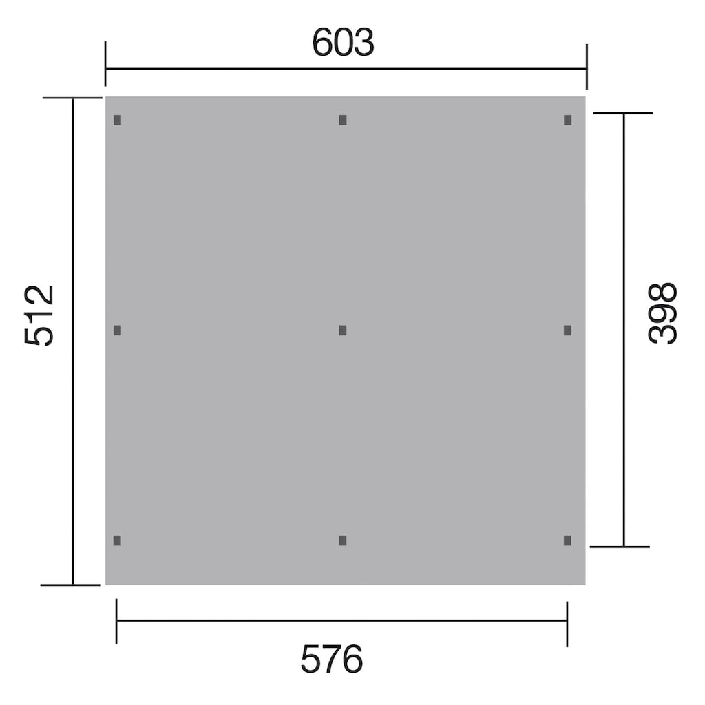 weka Doppelcarport »Optima 1«, Holz, 270 cm, braun