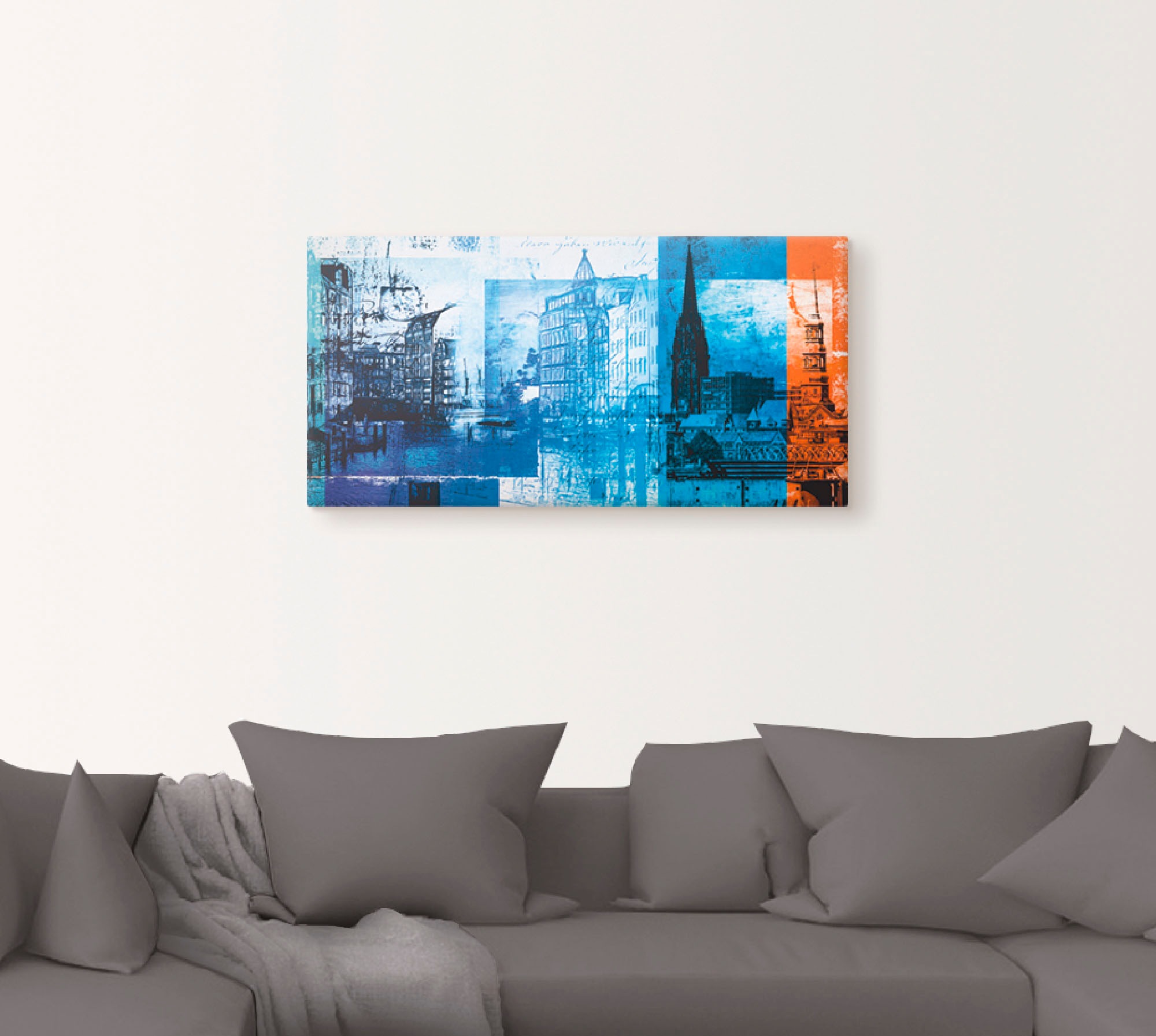 Artland Wandbild »Hamburg Collage IV«, Deutschland, (1 St.), als Leinwandbild, Wandaufkleber oder Poster in versch. Größen