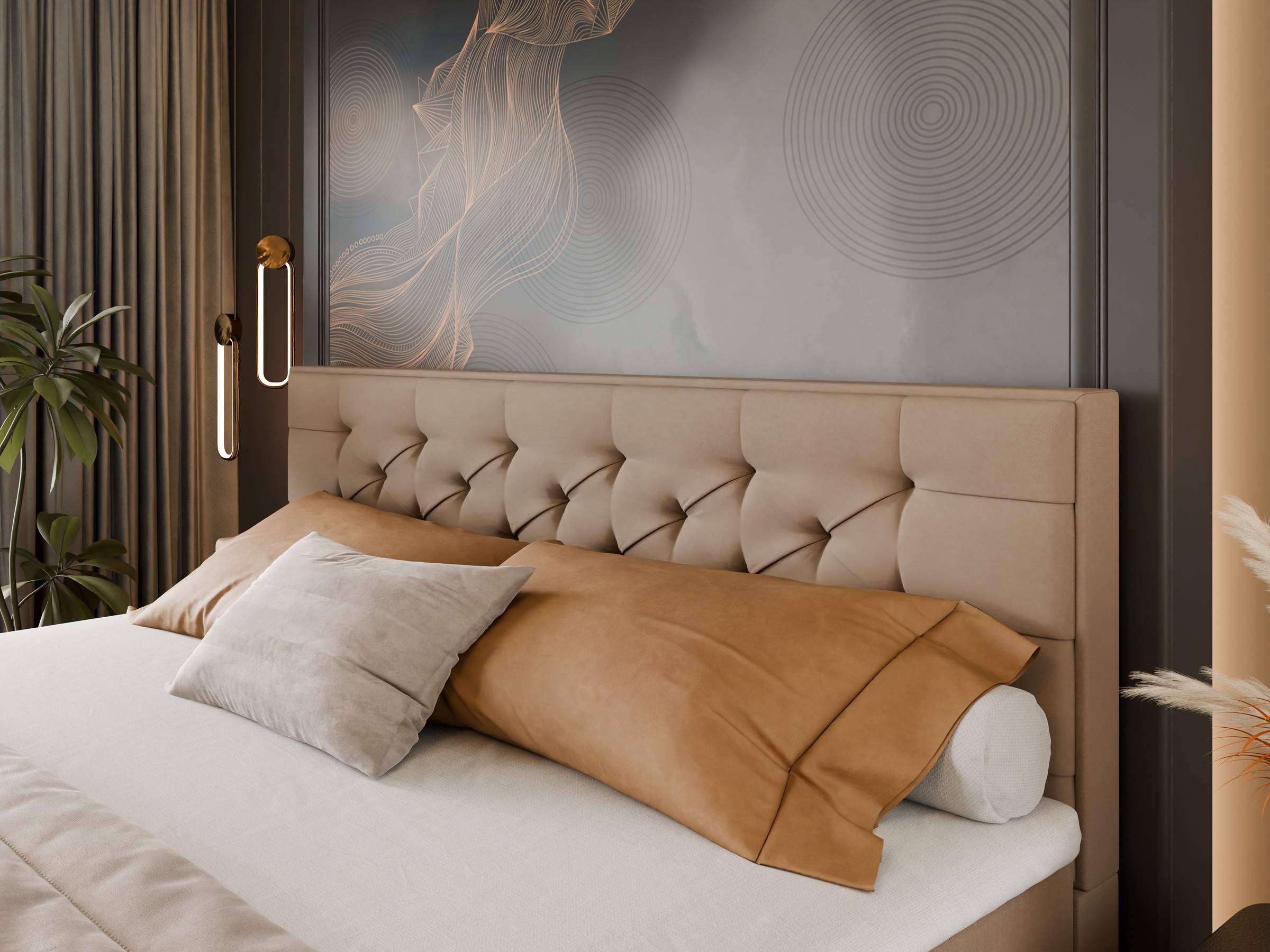 FORTE Boxspringbett »Lanciano inkl. zwei Bettkästen und Kaltschaum Topper« 7-Zonen-Taschenfederkernmatratze mit zwei Härtegraden (H2/H3),  erhältlich in den Breiten 140cm, 160cm & 180cm
