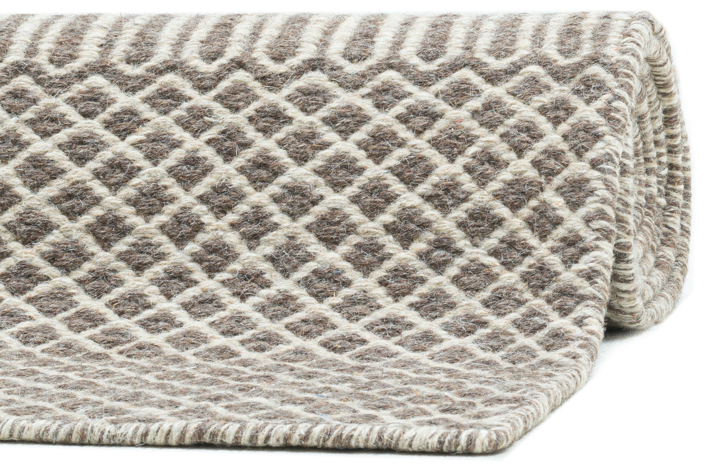 my home Wollteppich »Edling«, rechteckig, 10 mm Höhe, Handweb Teppich, reine Wolle, modernes Design, Scandi, Wohnzimmer