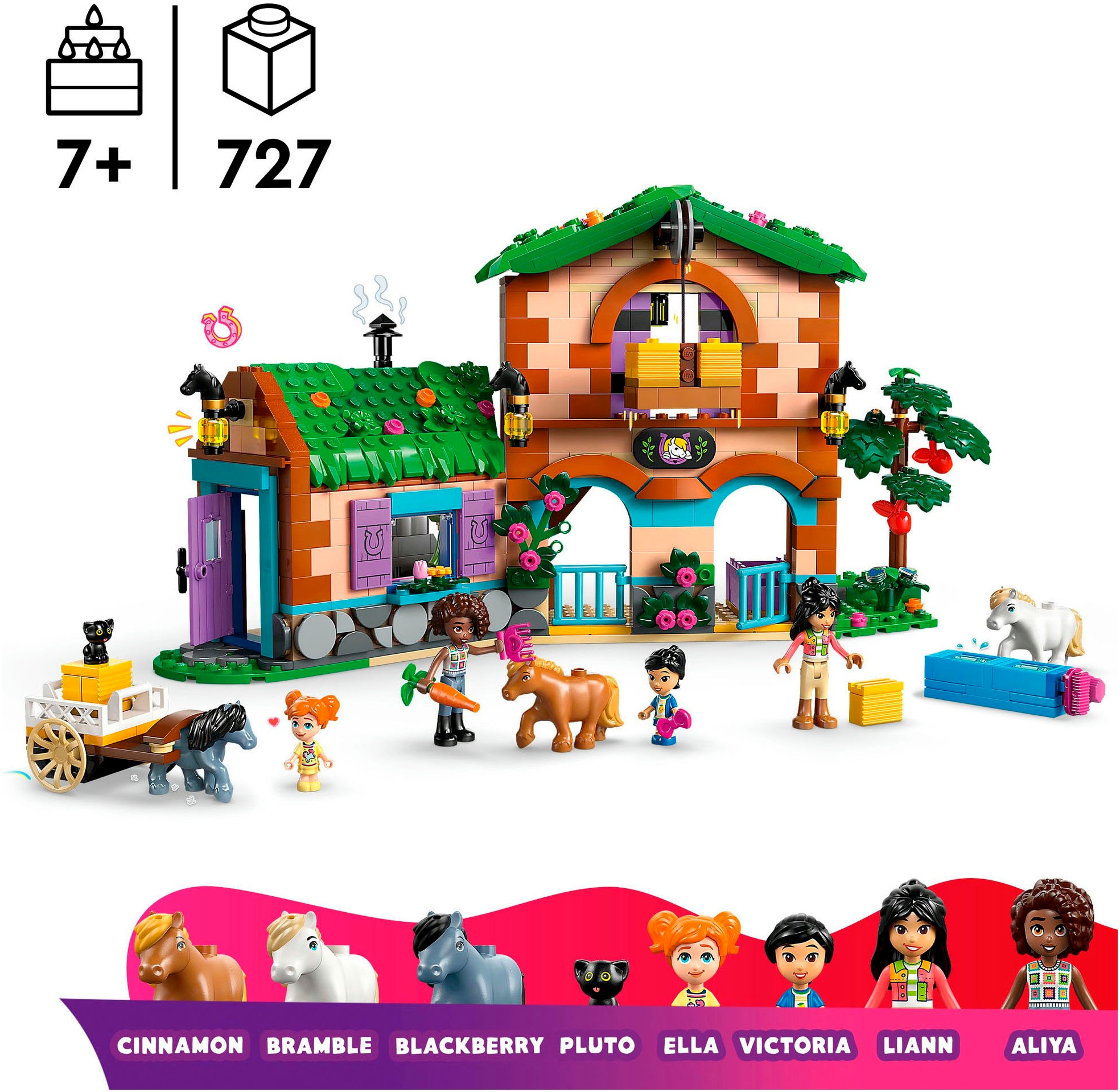 LEGO® Konstruktionsspielsteine »Ponyhof & Stall (42654), LEGO Friends«, (727 St.), Made in Europe