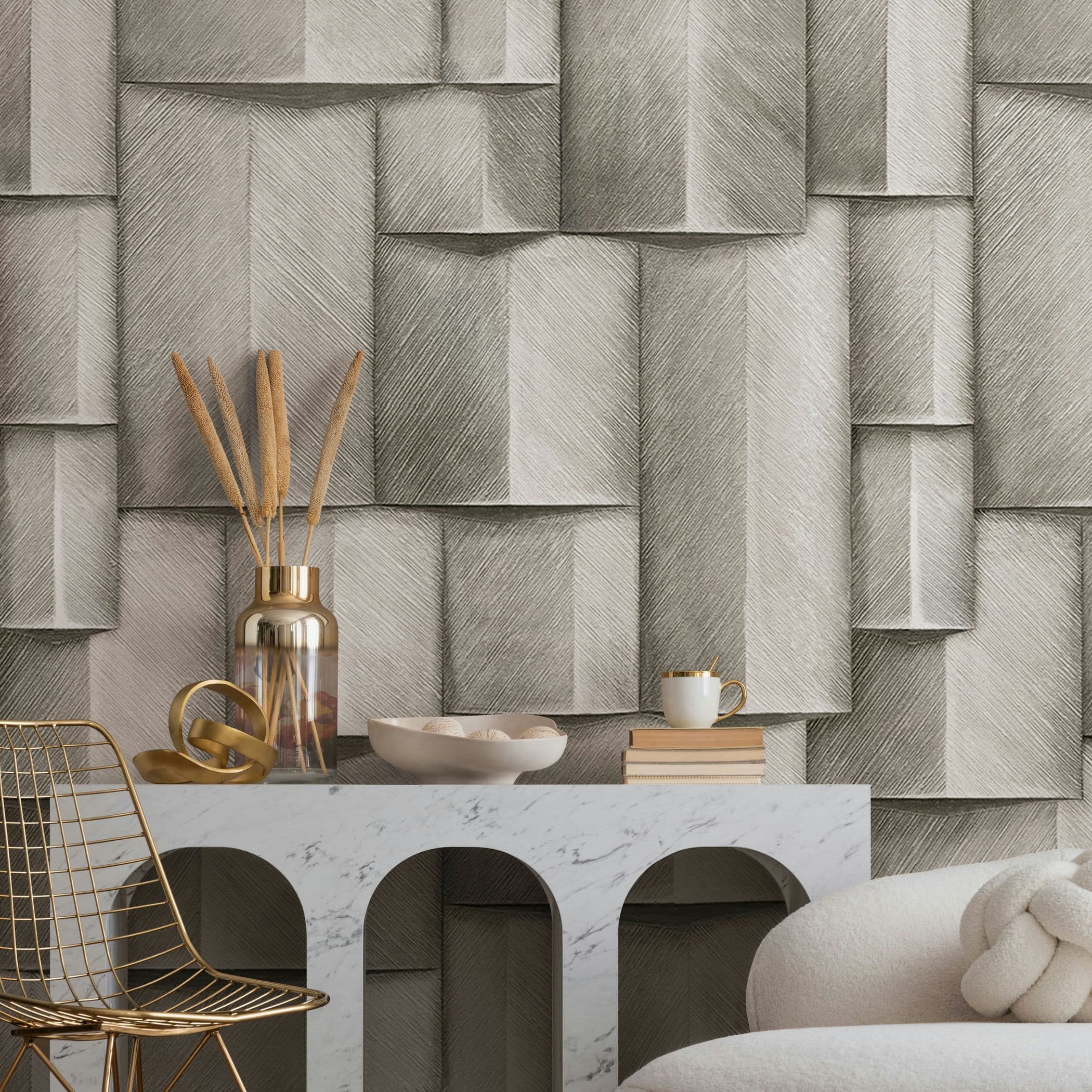 Marburg Fototapete »Tapete Modern Cubes«, 3D-Optik, moderne Vliestapete für Wohnzimmer Schlafzimmer Küche