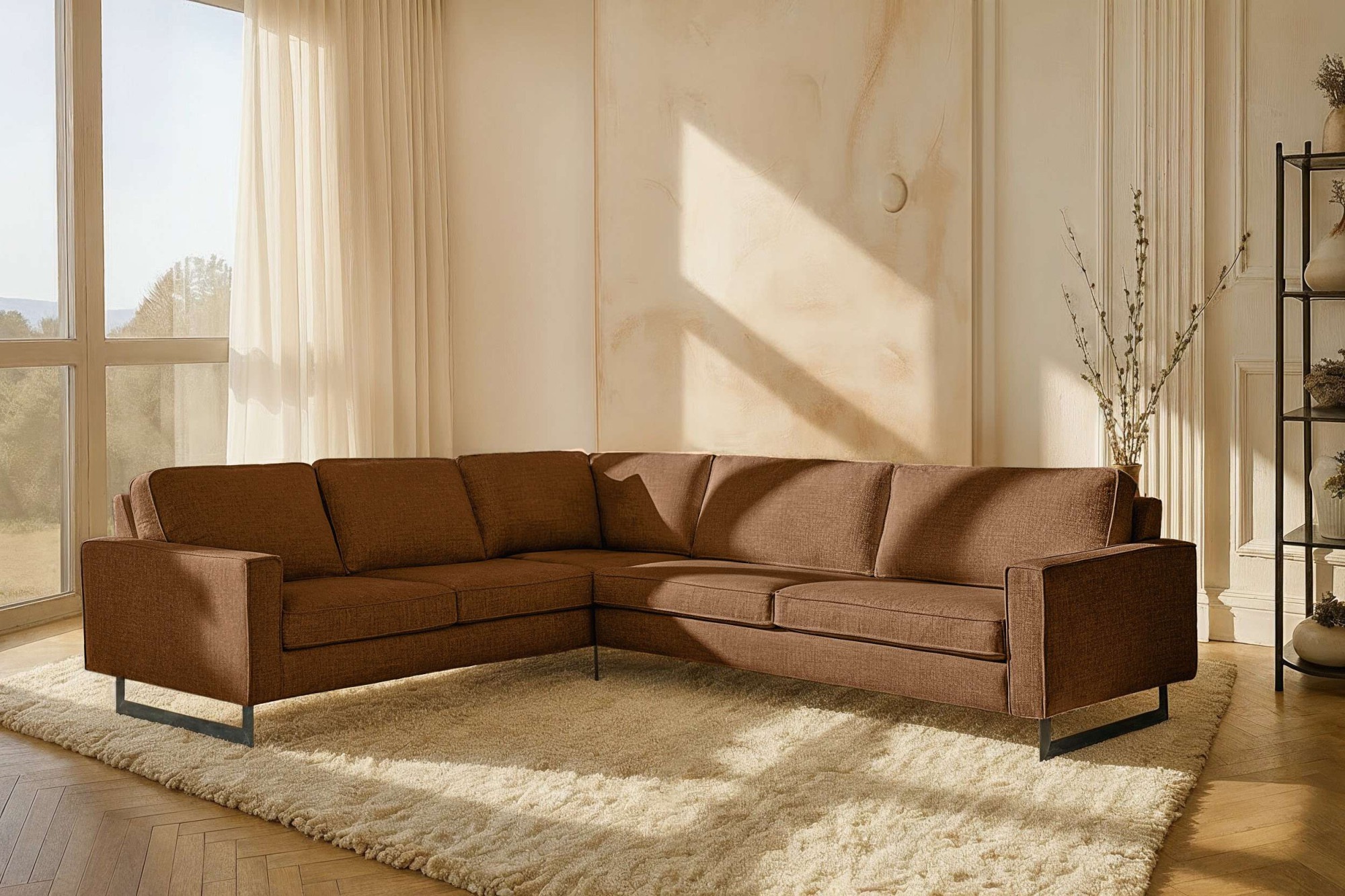 Home affaire Ecksofa »Pinto, XXL, 250/290 cm, langer Schenkel, Ottomane« Co günstig online kaufen