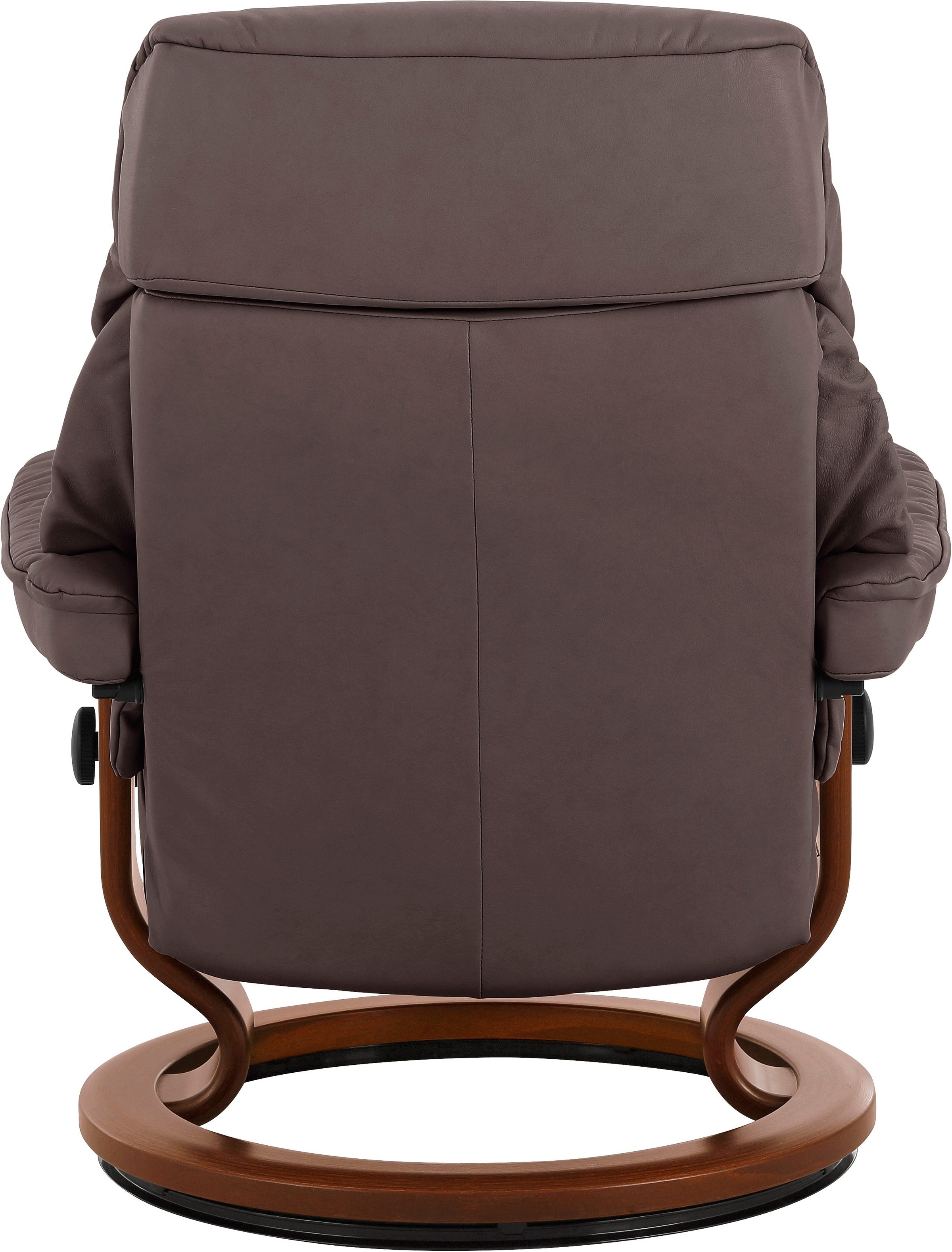 Stressless® Relaxsessel »Ruby«, (Set, Relaxsessel mit Hocker), mit Classic Base, Größe M, Gestell Eiche, Wenge, Braun & Schwarz