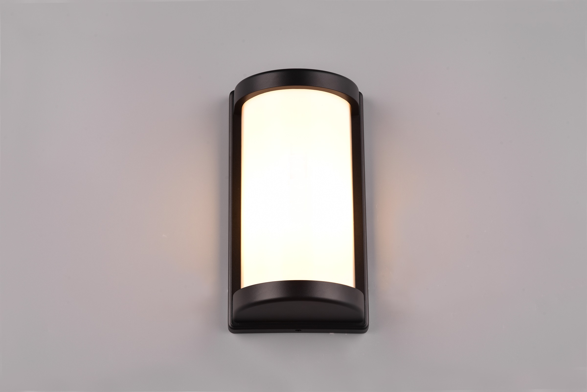 REALITY Leuchten Außen-Wandleuchte »PUELO, Outdoor Wandlampe Hauswand Fassade Garten, exkl 1x E27 max 10W«, 1 flammig, Leuchtmittel E27 | Leuchtmittel wechselbar, halbrunde Aussen Wandlampe aus Aluminium, IP44, Höhe 26cm Breite 14 cm
