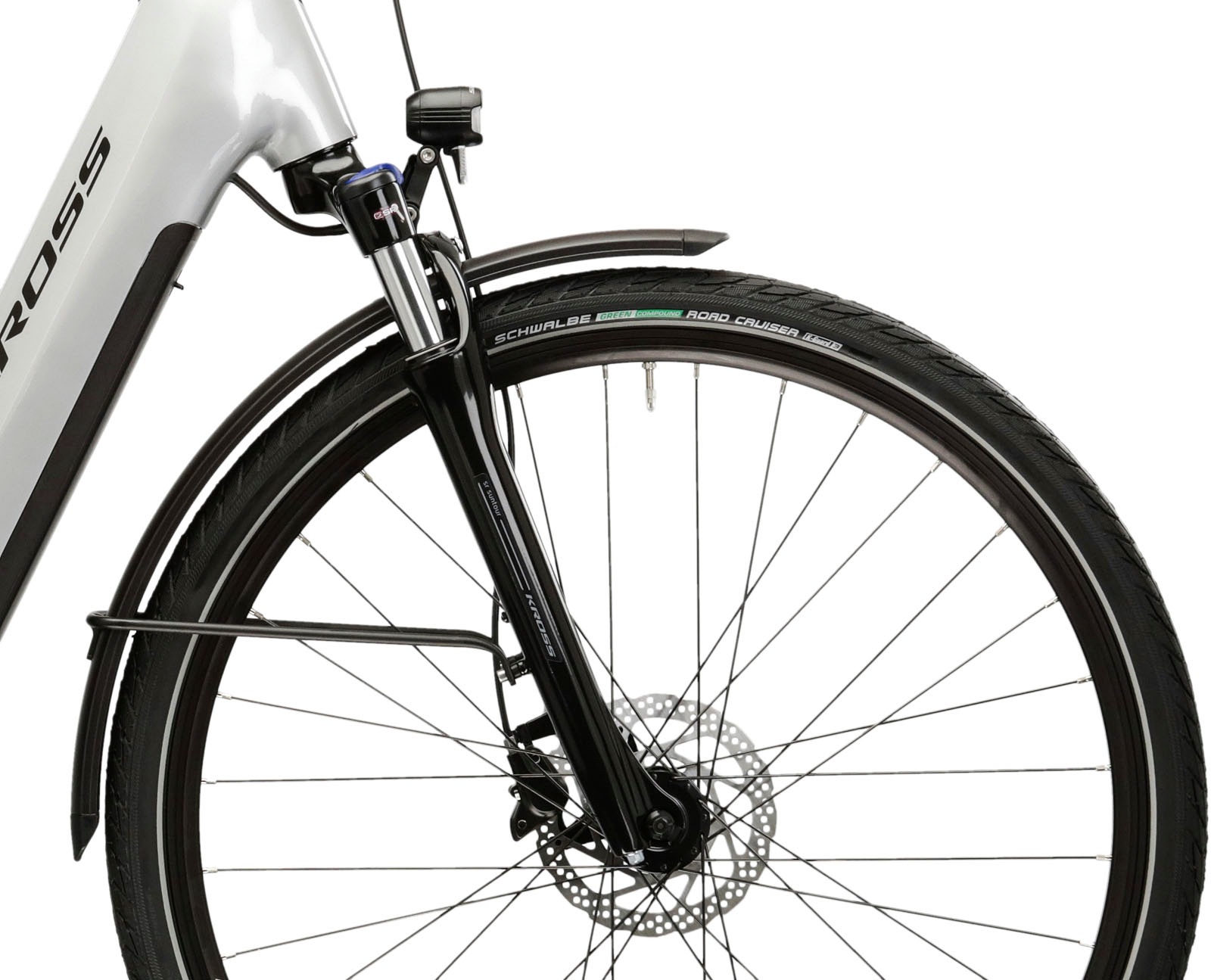 Kross E-Bike »KROSS E-Trekkingrad Trans 5.0 28" silber 9 Gänge«, 9 Gang, microSHIFT, ADVENT M619, Mittelmotor 250 W, Pedelec, Elektrofahrrad für Damen und Herren