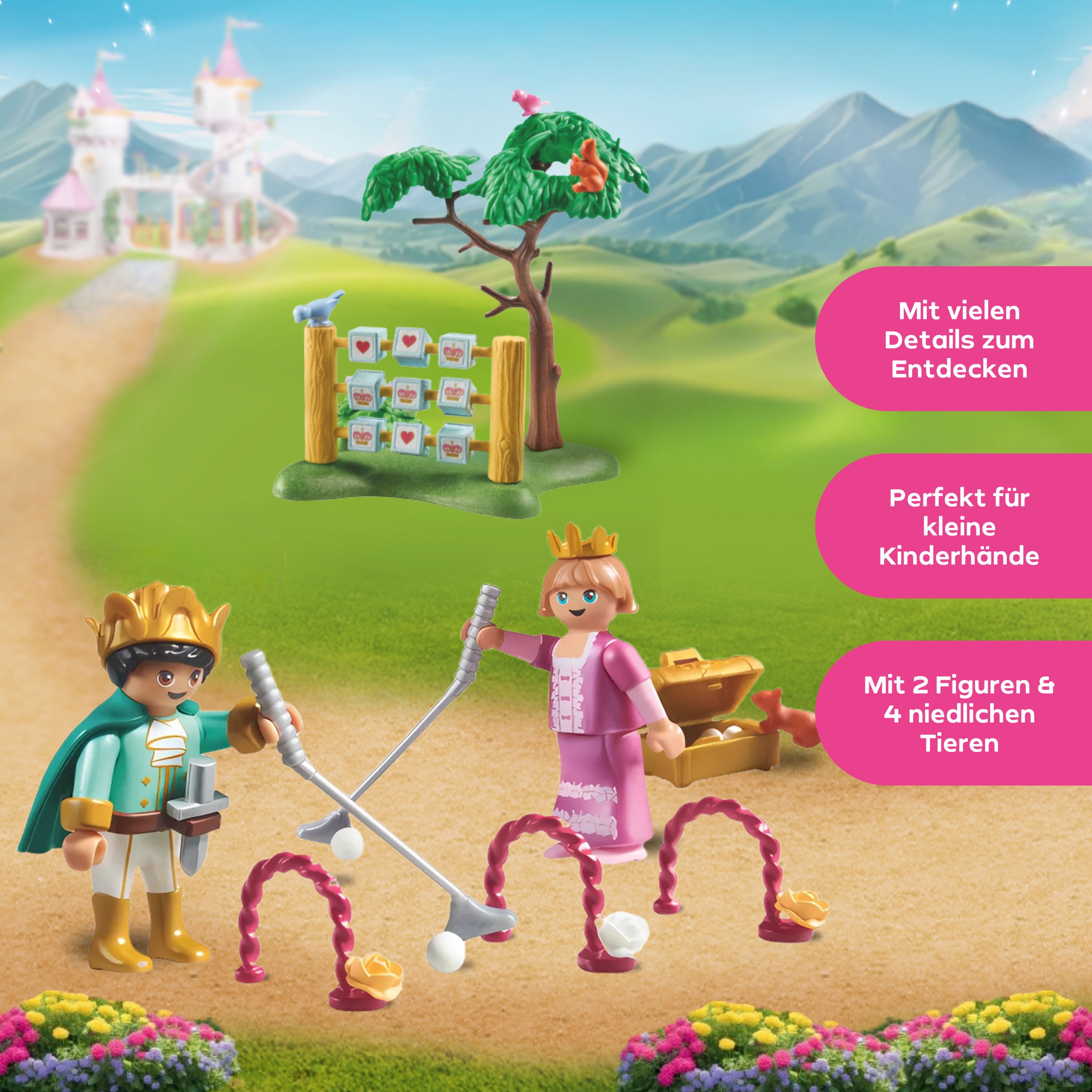 Playmobil® Konstruktions-Spielset »Königskinder im Spielgarten (71849), Playmobil Princess Magic«, (58 St.)