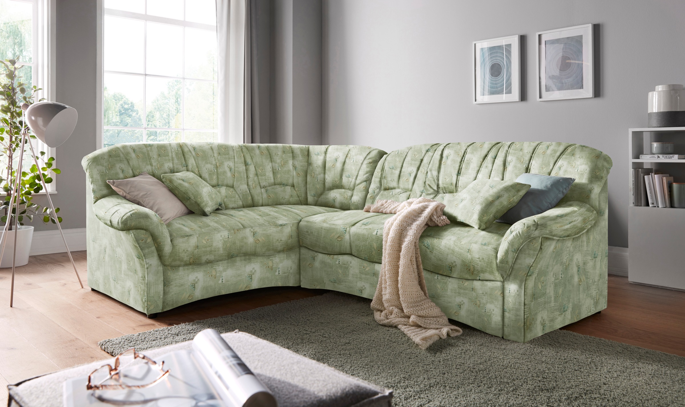 DOMO collection Ecksofa "Bahia L-Form, B/T: 256/200 cm, belastbar bis 140kg günstig online kaufen