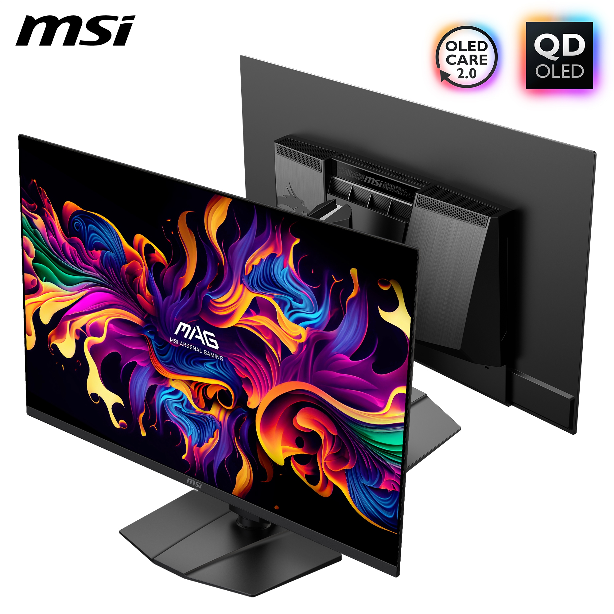 MSI OLED-Monitor »MAG 322UP QD-OLED E16« 80 cm/32 ″  3840 x 2160 px 0,03 Reaktionszeit 165 Hz neig-, schwenk-, höhenverstellbar, Pivot