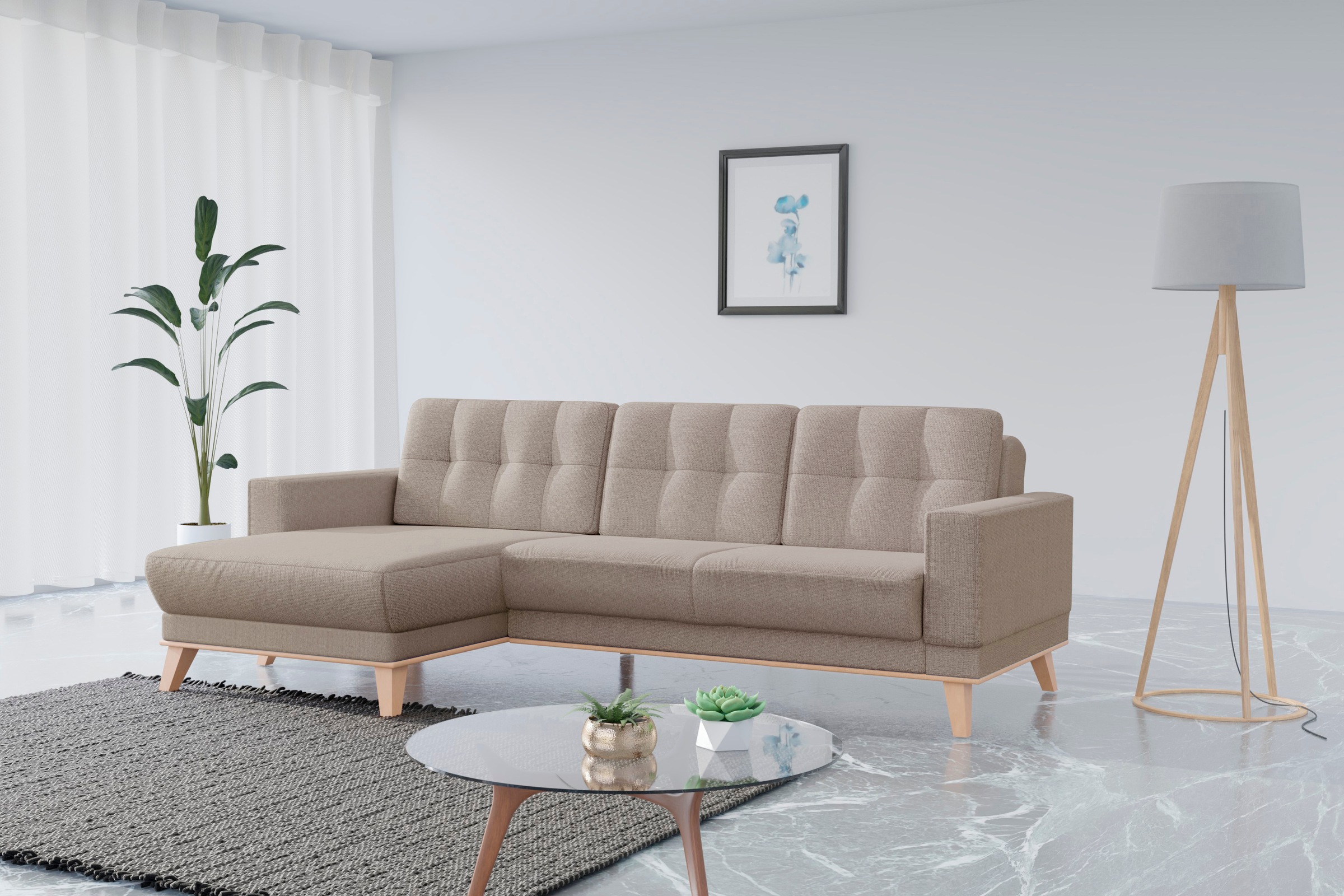 sit&more Ecksofa Lavida L-Form, wahlweise mit Kippfunktion und Bettkasten günstig online kaufen