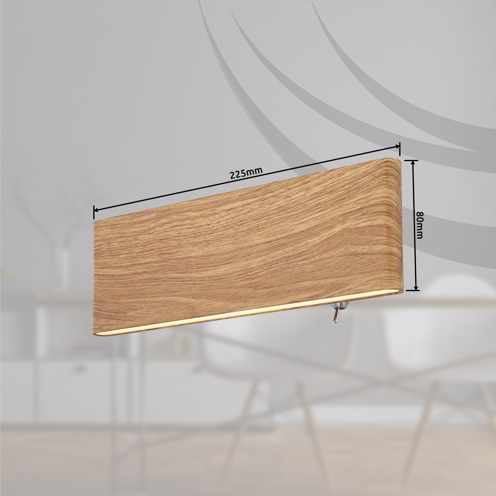 GLOBO LIGHTING LED Wandleuchte »SIEGFRIED« LED-Modul 1 Stk. Warmweiß Wandlampe/Kippschalter/Lichtschein: auf- und abwärts/3000K