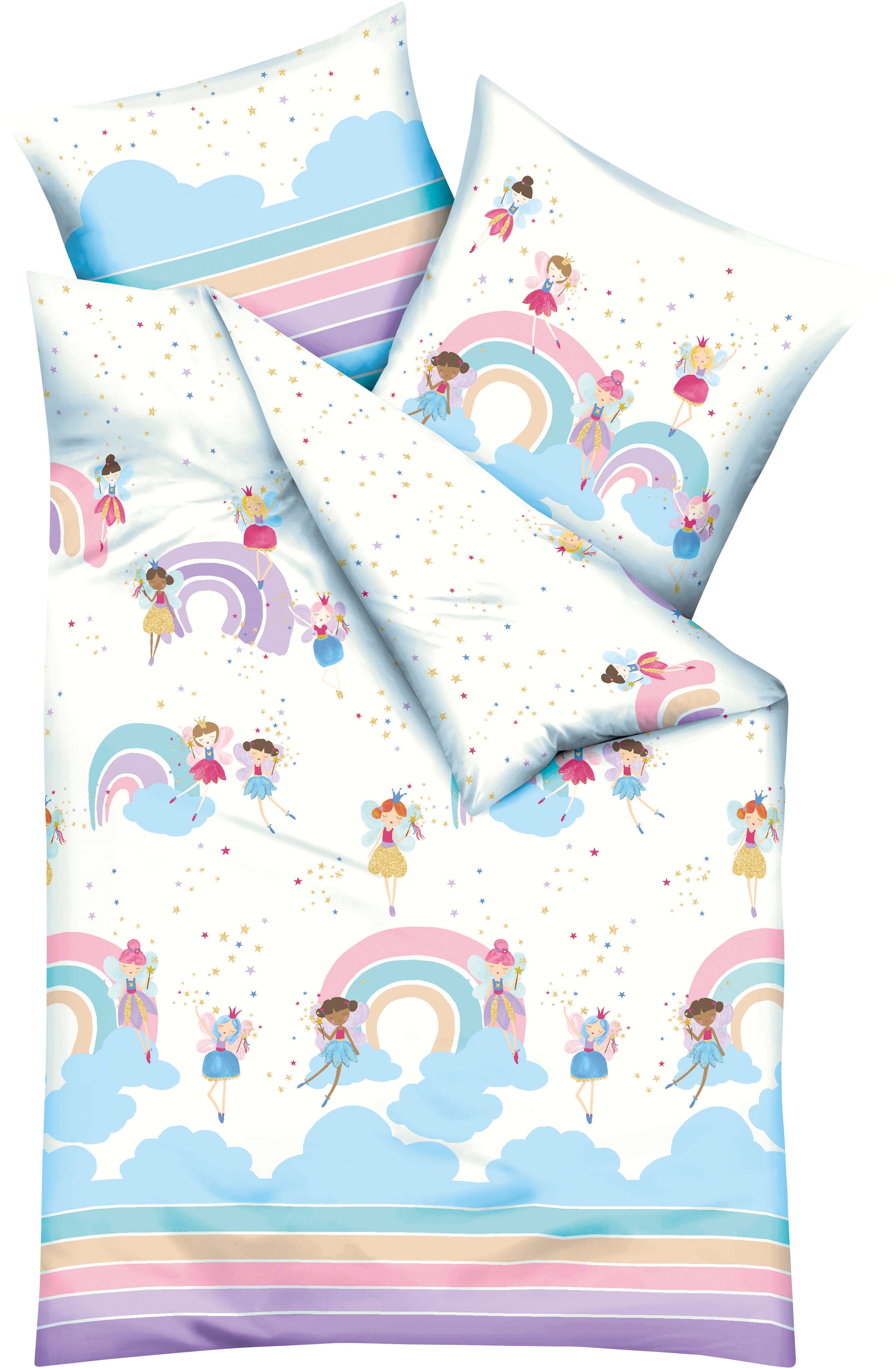 Kaeppel Kinderbettwäsche »Rainbow Fairies« 2 Stk. tlg. Mit Feen günstig online kaufen