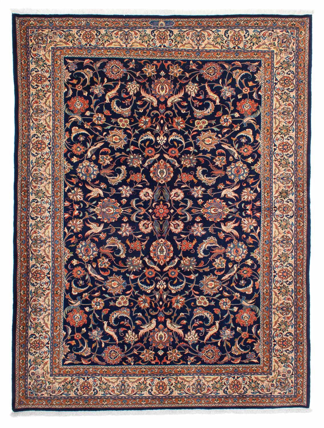 morgenland Wollteppich »Golpayegan Blumenmuster Blu scuro 302 x 216 cm«, re günstig online kaufen