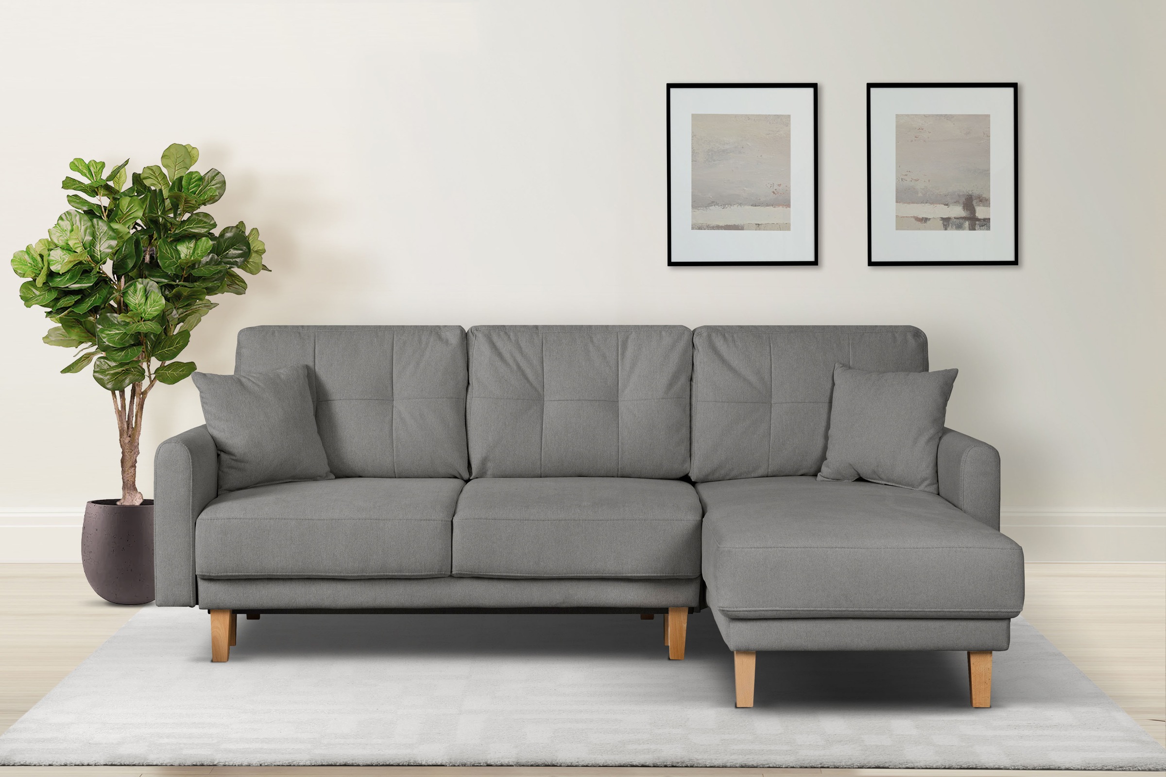 Home affaire Ecksofa »TRIPLO optionale Schlafsofa mit Bettkasten, Maße B/T/ günstig online kaufen
