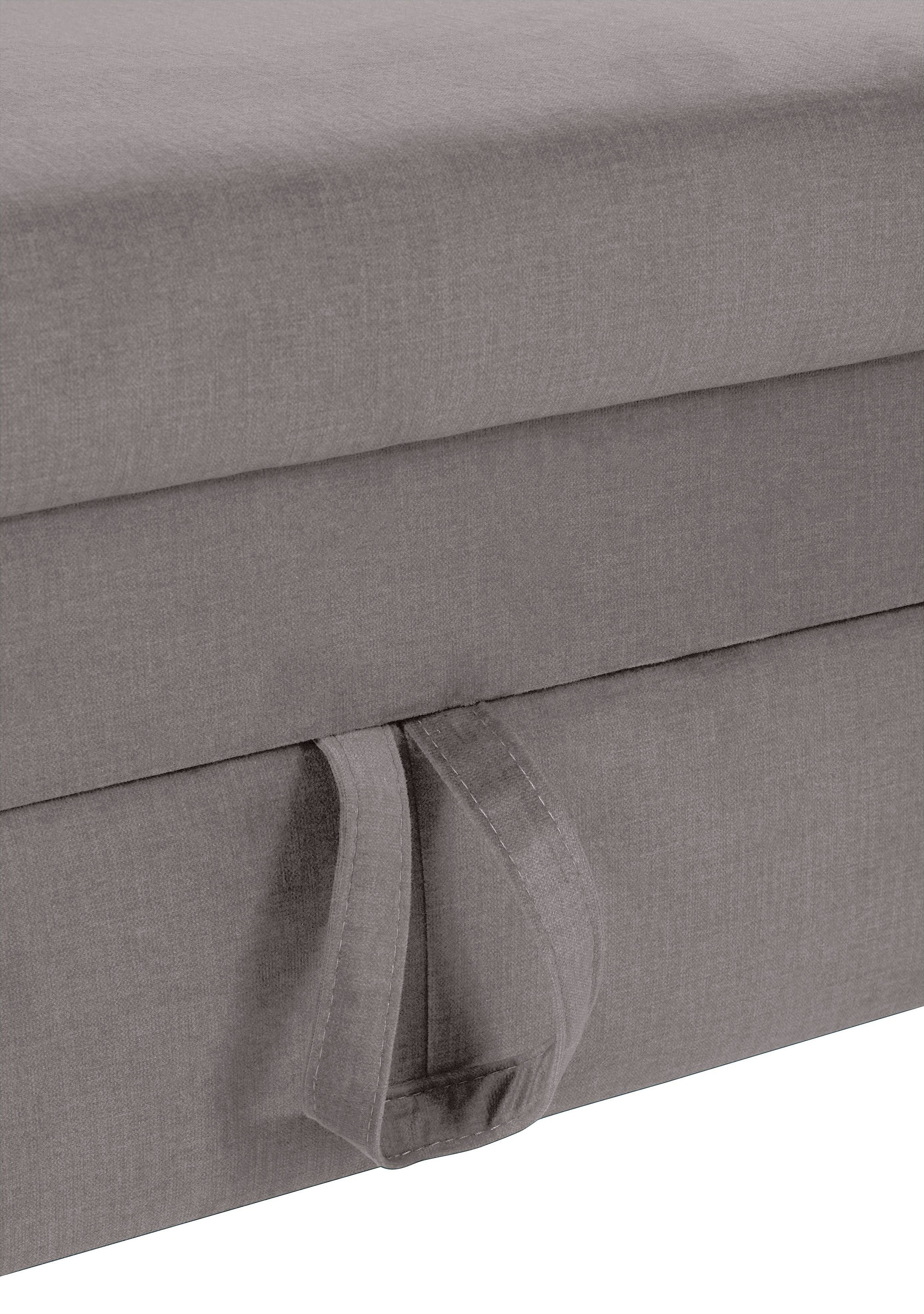COTTA Polstergarnitur »Morven L-Form«, (Set), Set bestehend aus: Ecksofa mit Kopfteilverstellung & Hocker