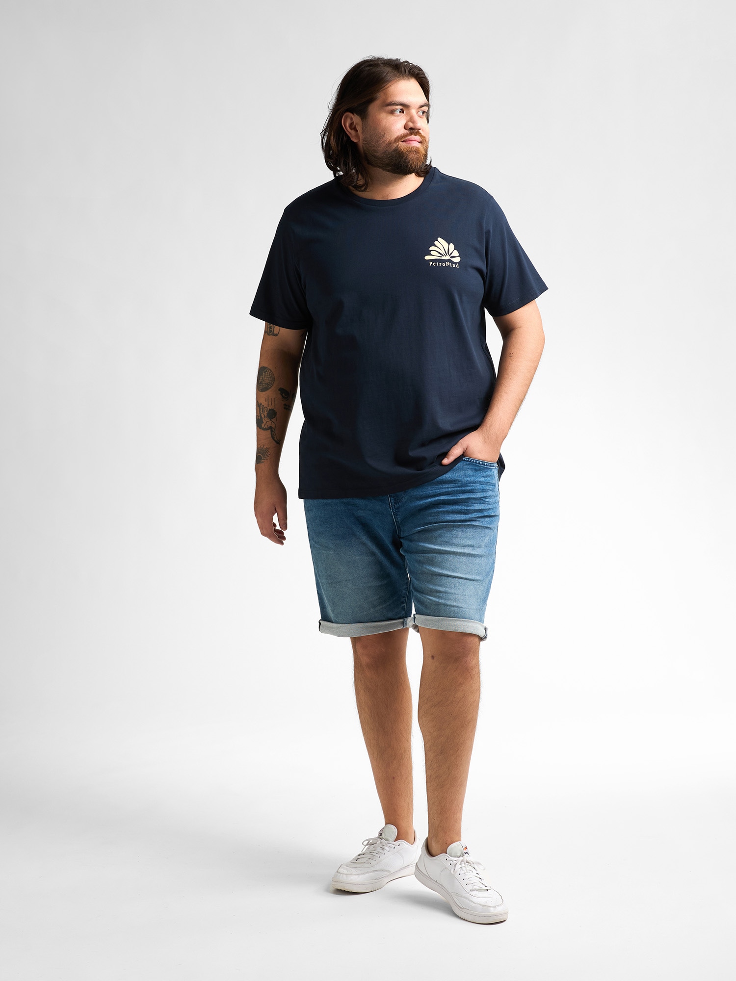 Petrol Industries Jeansshorts, mit Aufschlag