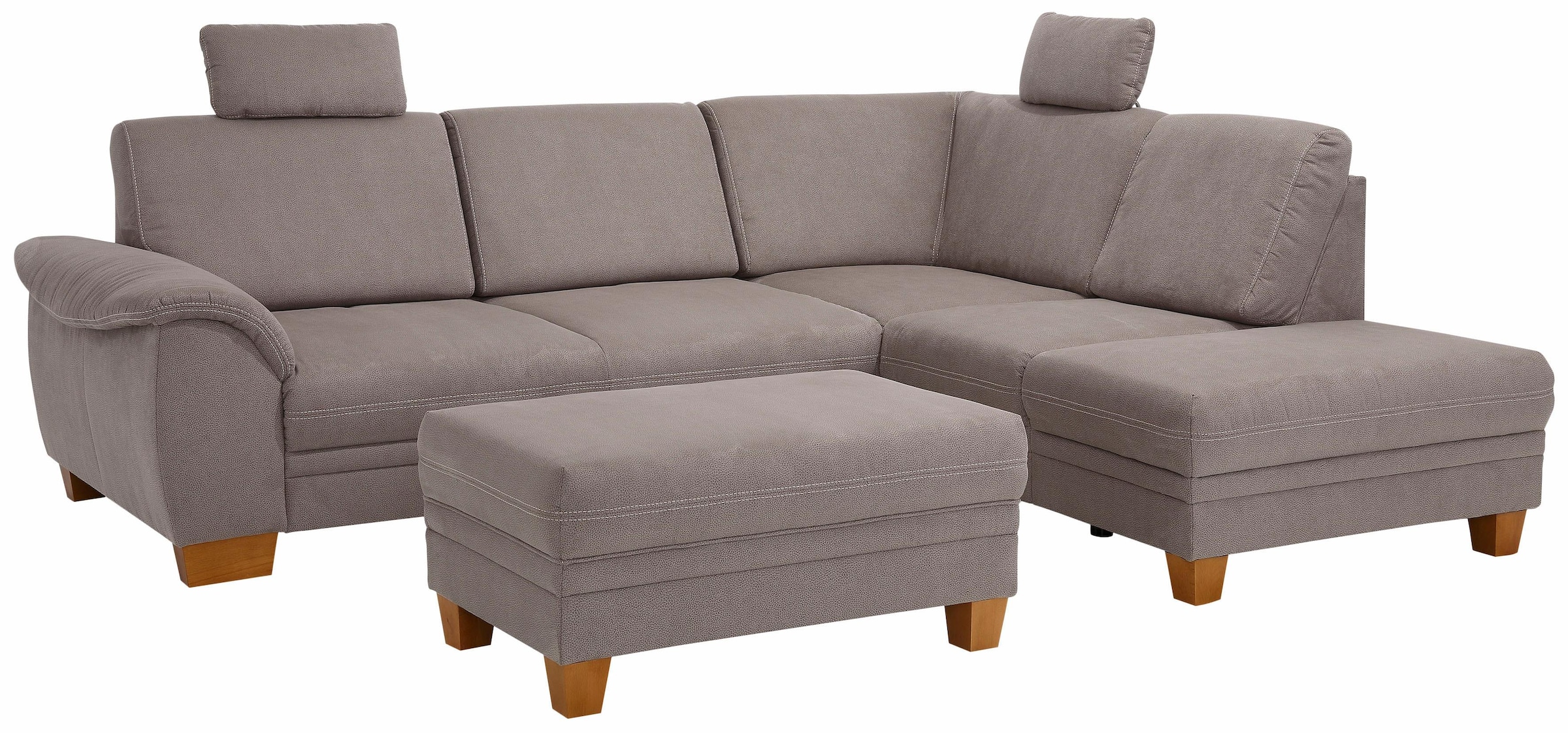 Home affaire Ecksofa »Husum L-Form«, mit Sitztiefenverstellung, Federkern-P günstig online kaufen
