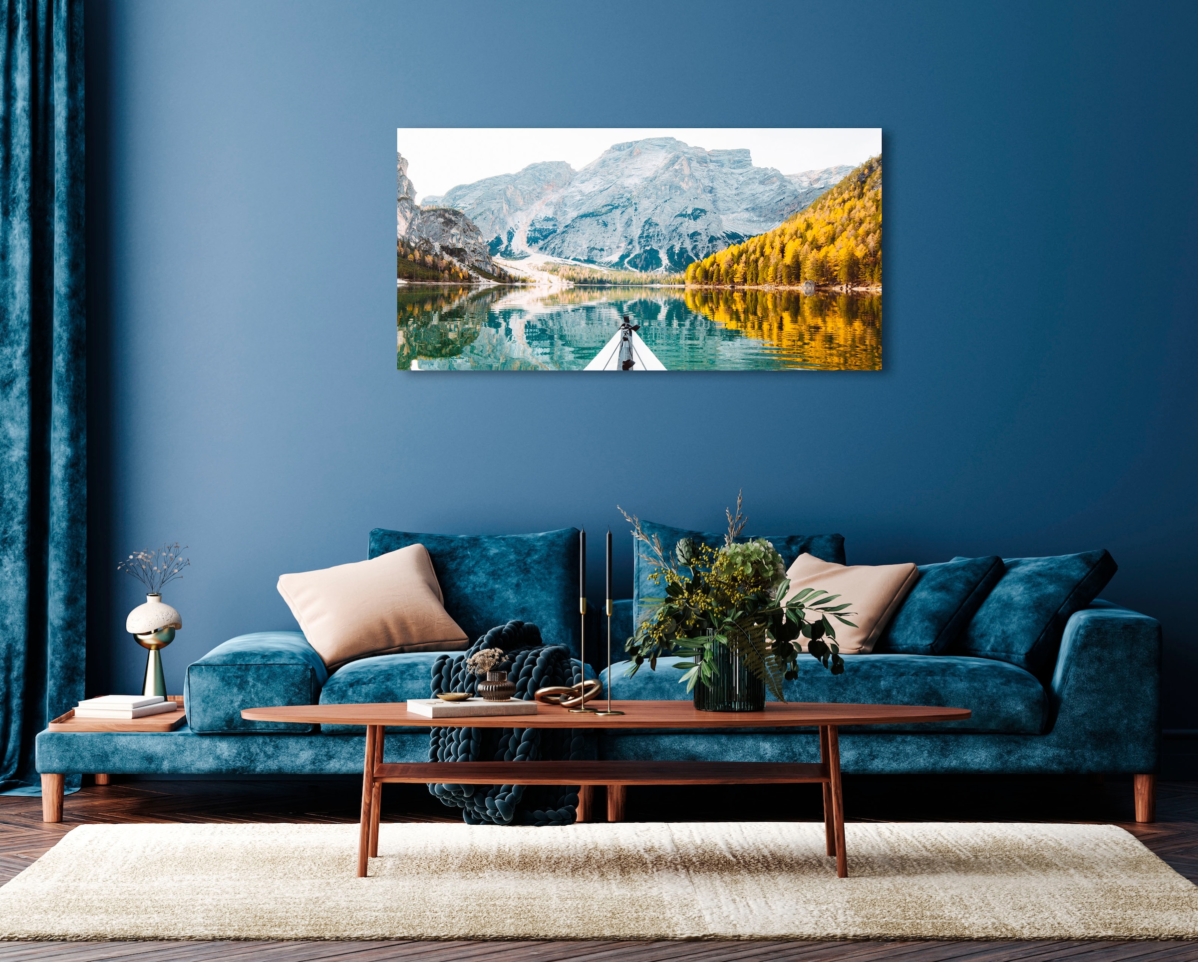queence Acrylglasbild »Echo«, See-Seelandschaft-Berge-Berge & Alpenbilder-Wald-Waldbilder-Seebilder, (1 St.), Fine Art-Print in Galeriequalität