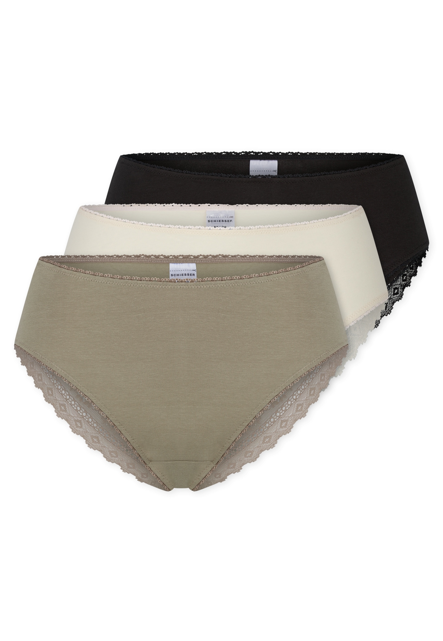 Schiesser Brasilslip »Modern Multipacks« Spitzenbänder, Single-Jersey, Baumwollmischung
