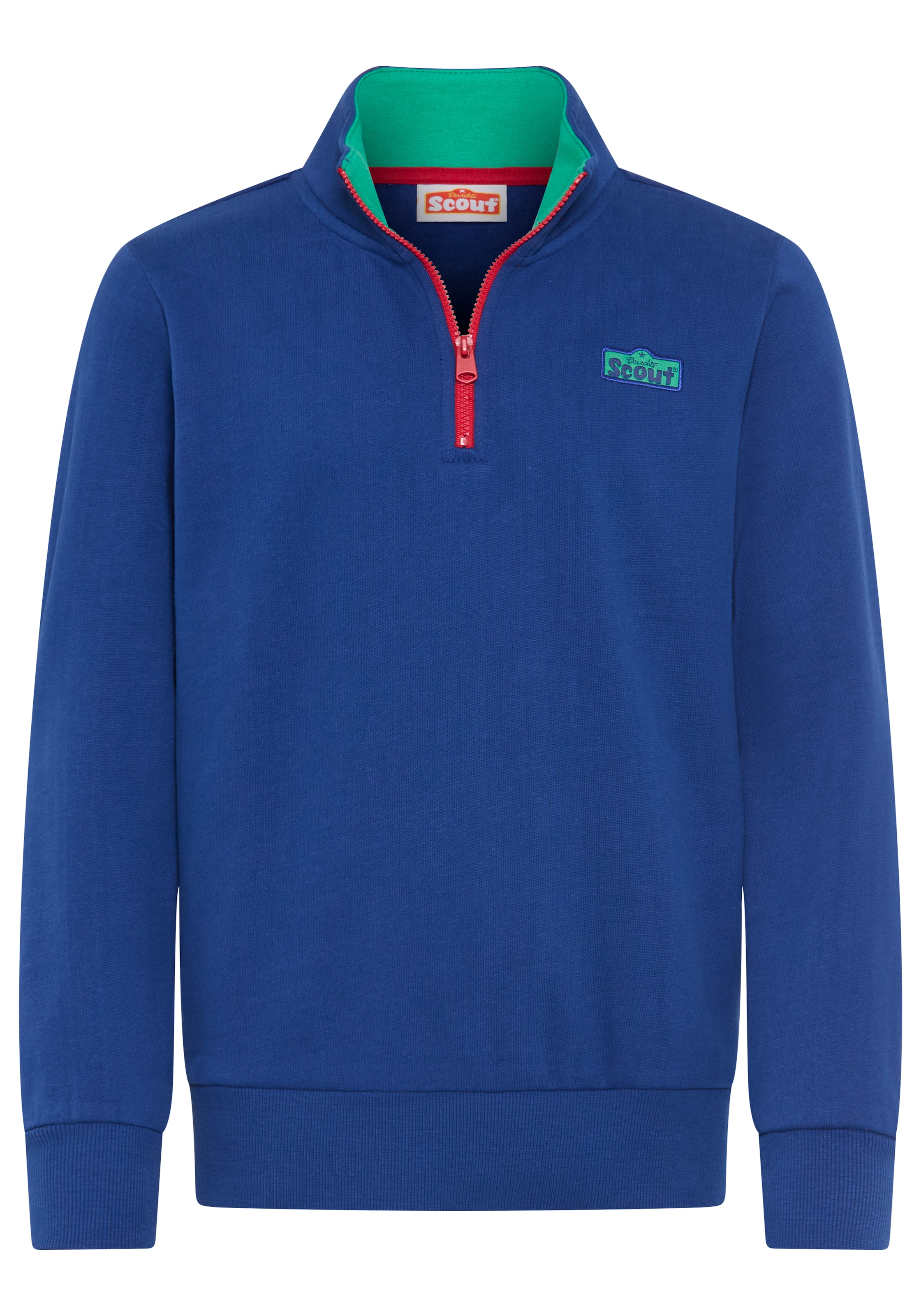Scout Sweatshirt »Troyer, Zip-Sweatshirt - NEU von SCOUT«, mit Reißverschluss am Kragen, mit Rippbündchen an Ärmeln
