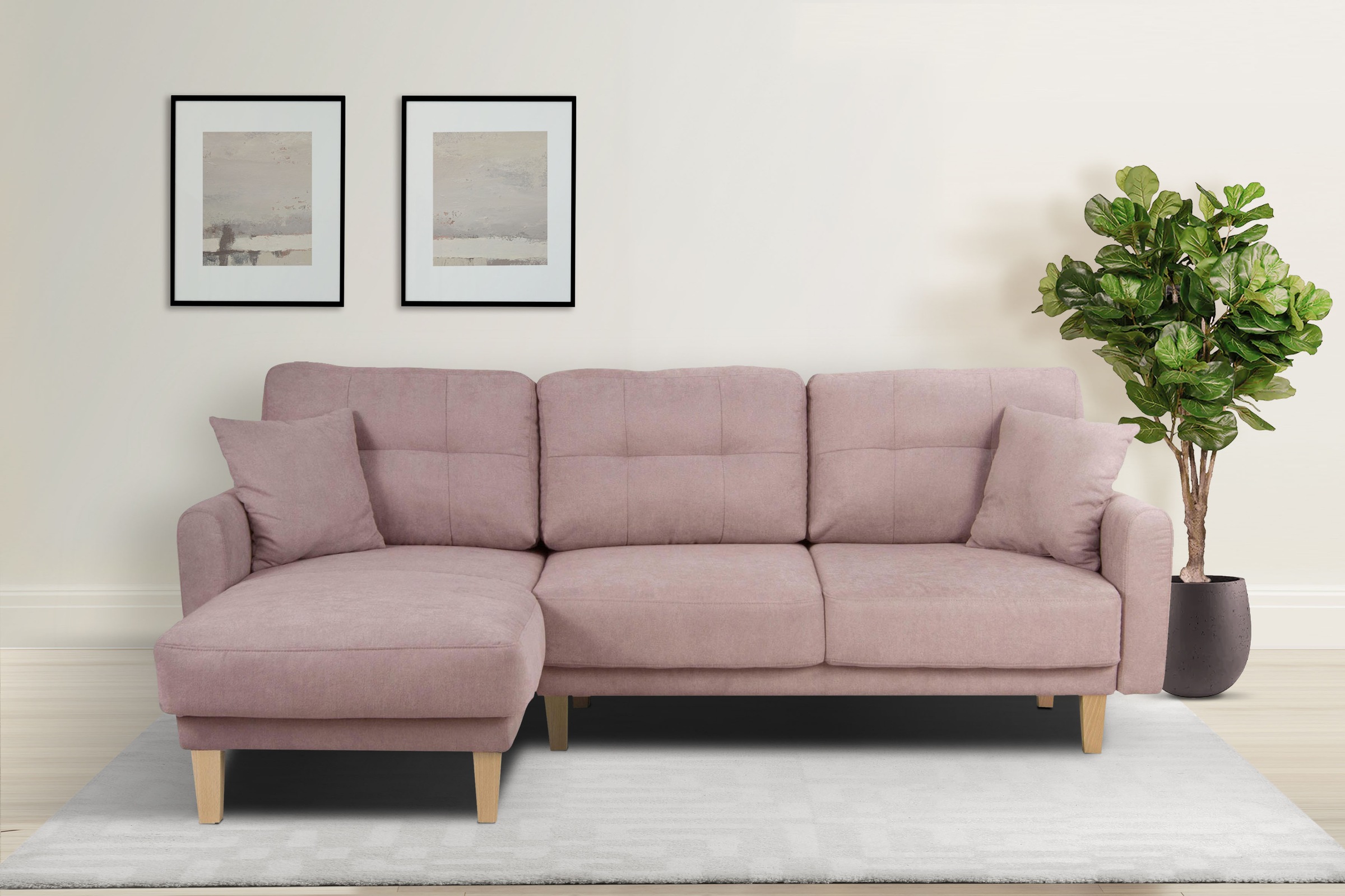 Home affaire Ecksofa »TRIPLO optionale Schlafsofa mit Bettkasten, Maße B/T/ günstig online kaufen