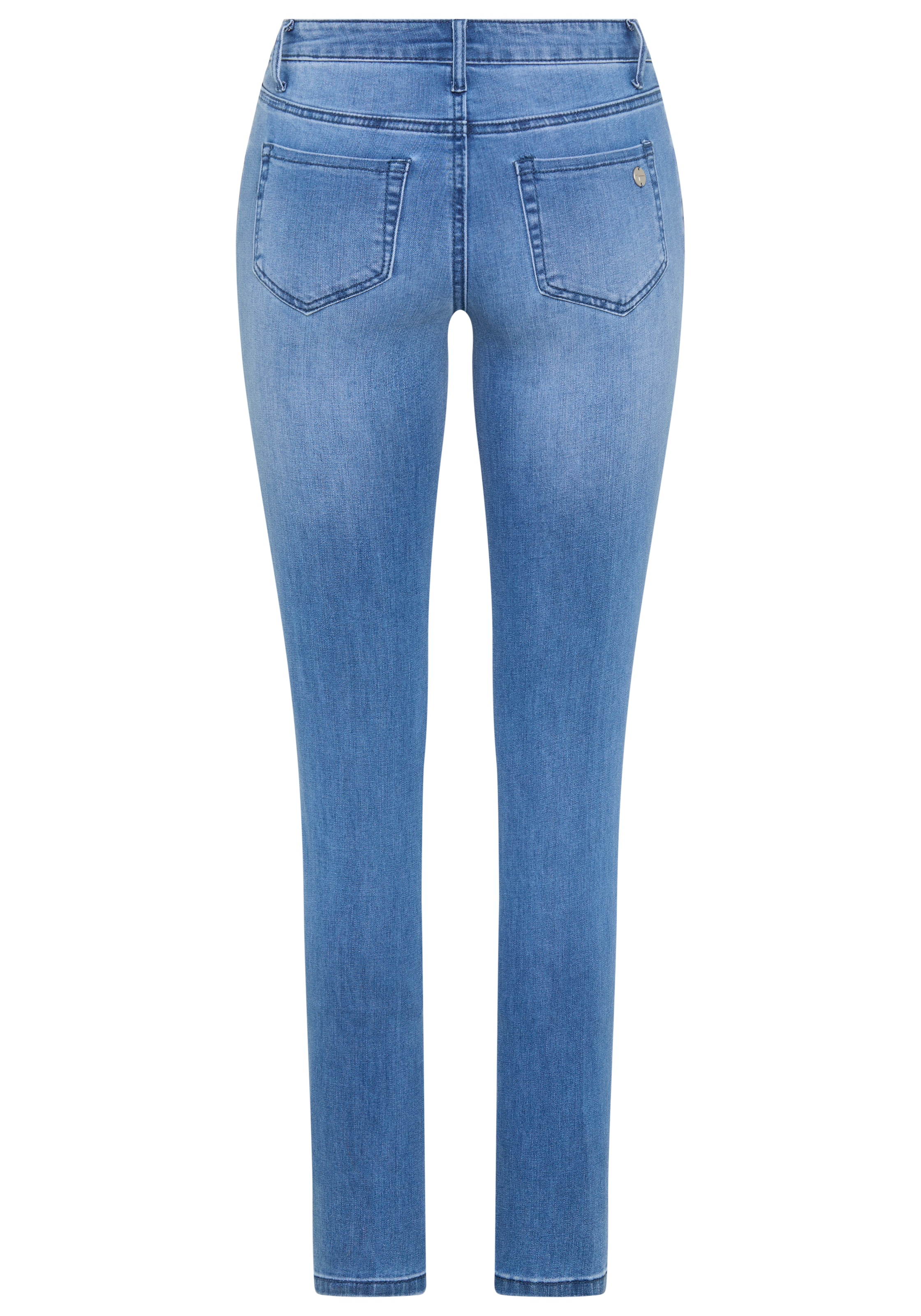 Tamaris Skinny-fit-Jeans schmale Beinweite, mit Gürtelschlaufenbund, mit Metallreißverschluss