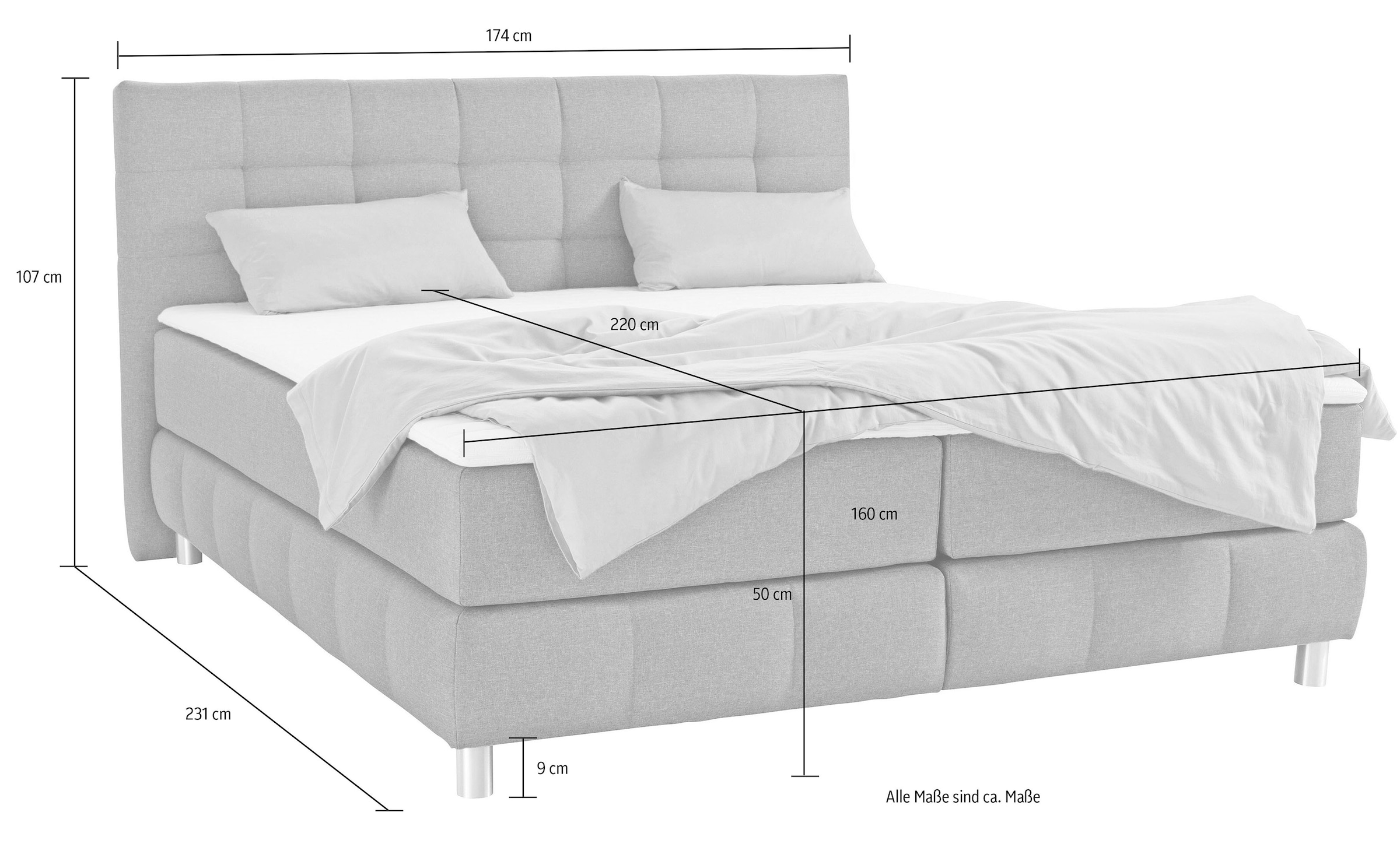 8. Bild von andas Boxspringbett »Salo XXL«