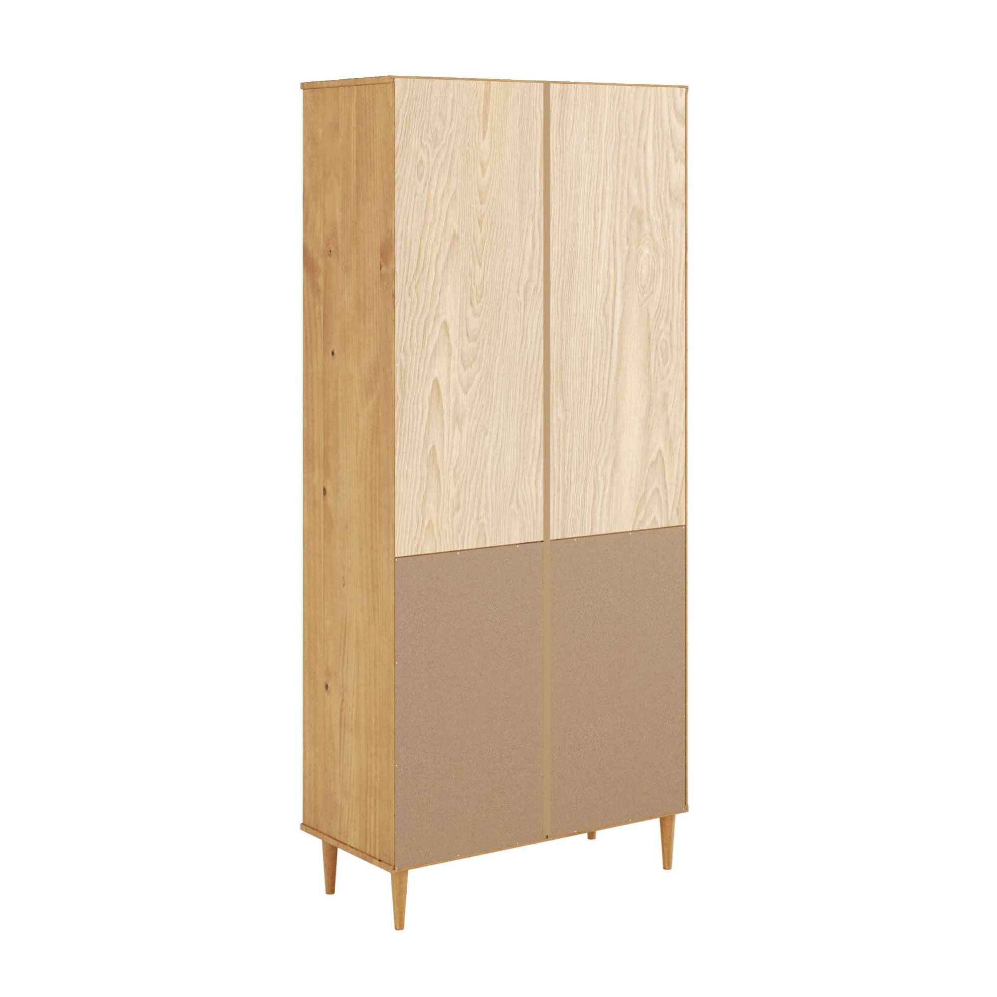 OTTO home Bücherregal »Malmedy Front mit gefrästen Rillen« Bücherschrank aus massivem Kiefernholz, Push-to-open, FSC, B: 80 cm