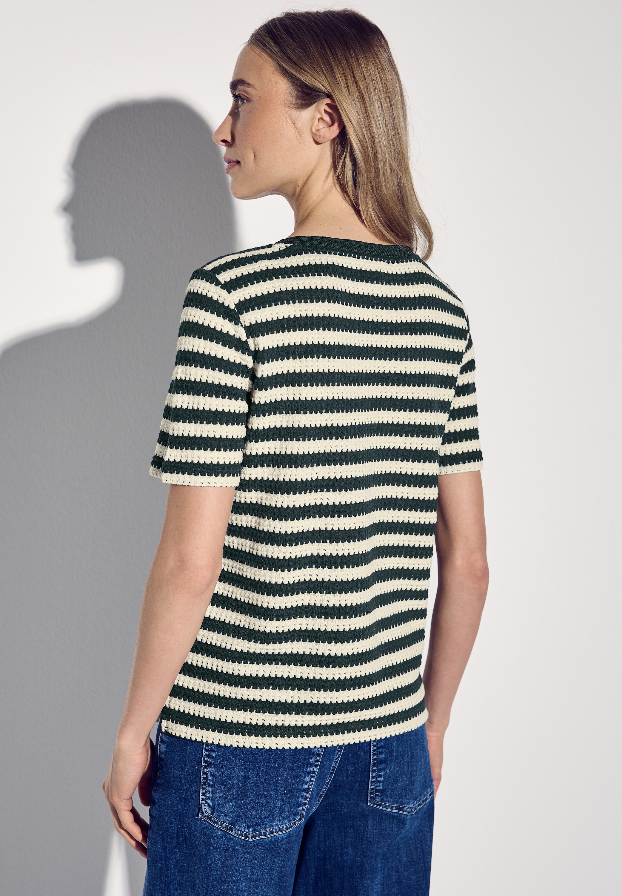 STREET ONE T-Shirt, mit Streifen Muster