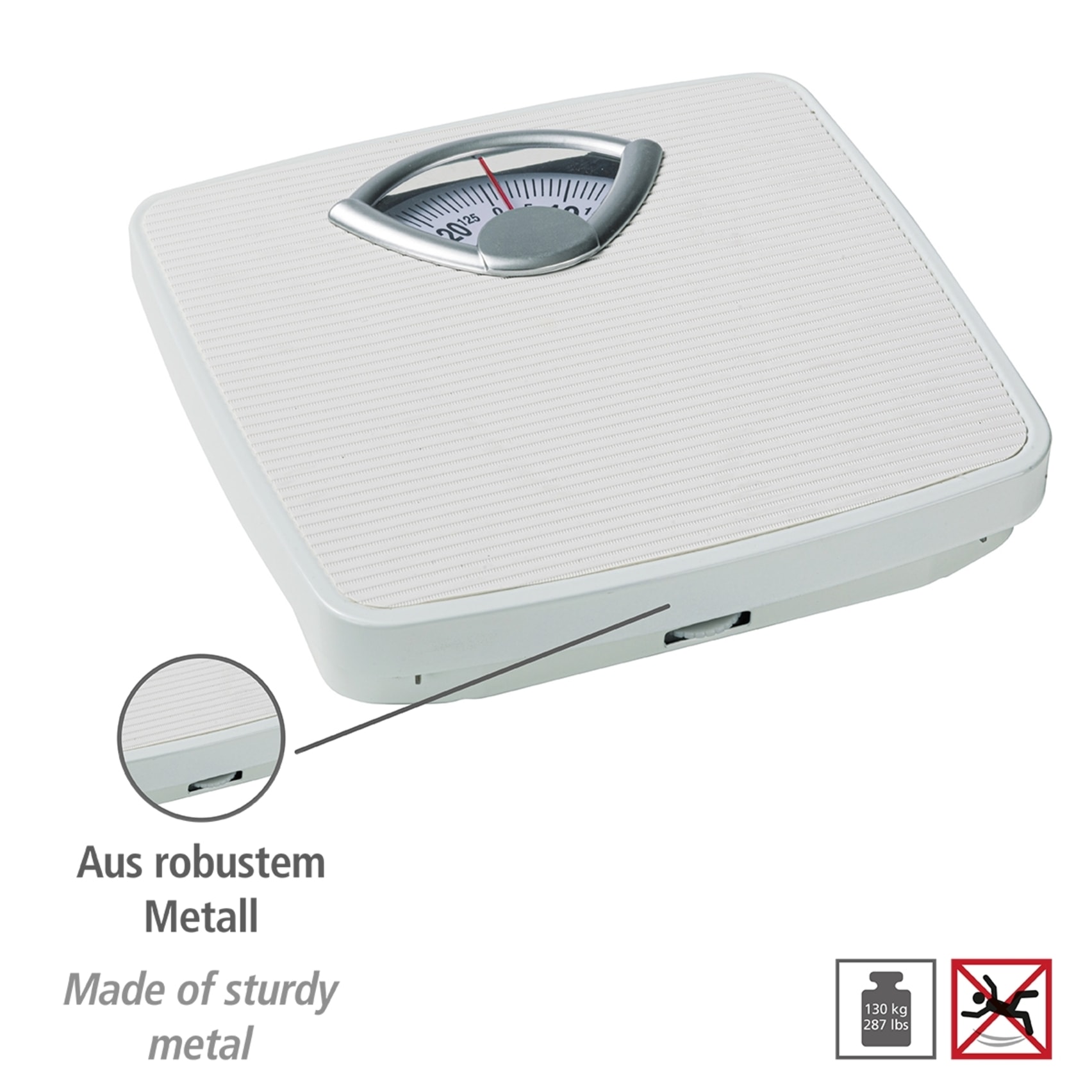 WENKO Personenwaage analoge Körperwaage bis 130 kg
