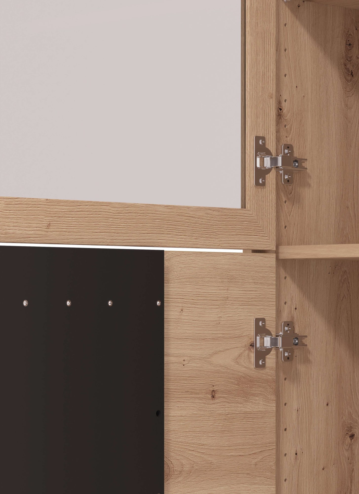 Home affaire Vitrine »LAVAL Vitrinenschrank, Glasschrank, Standvitrine, Highboard/Sideboard« Türen, 4 Einlegeböden, 5 Fächer, Gesamtmaße (B/T/H): 54,5/40/192,5 cm