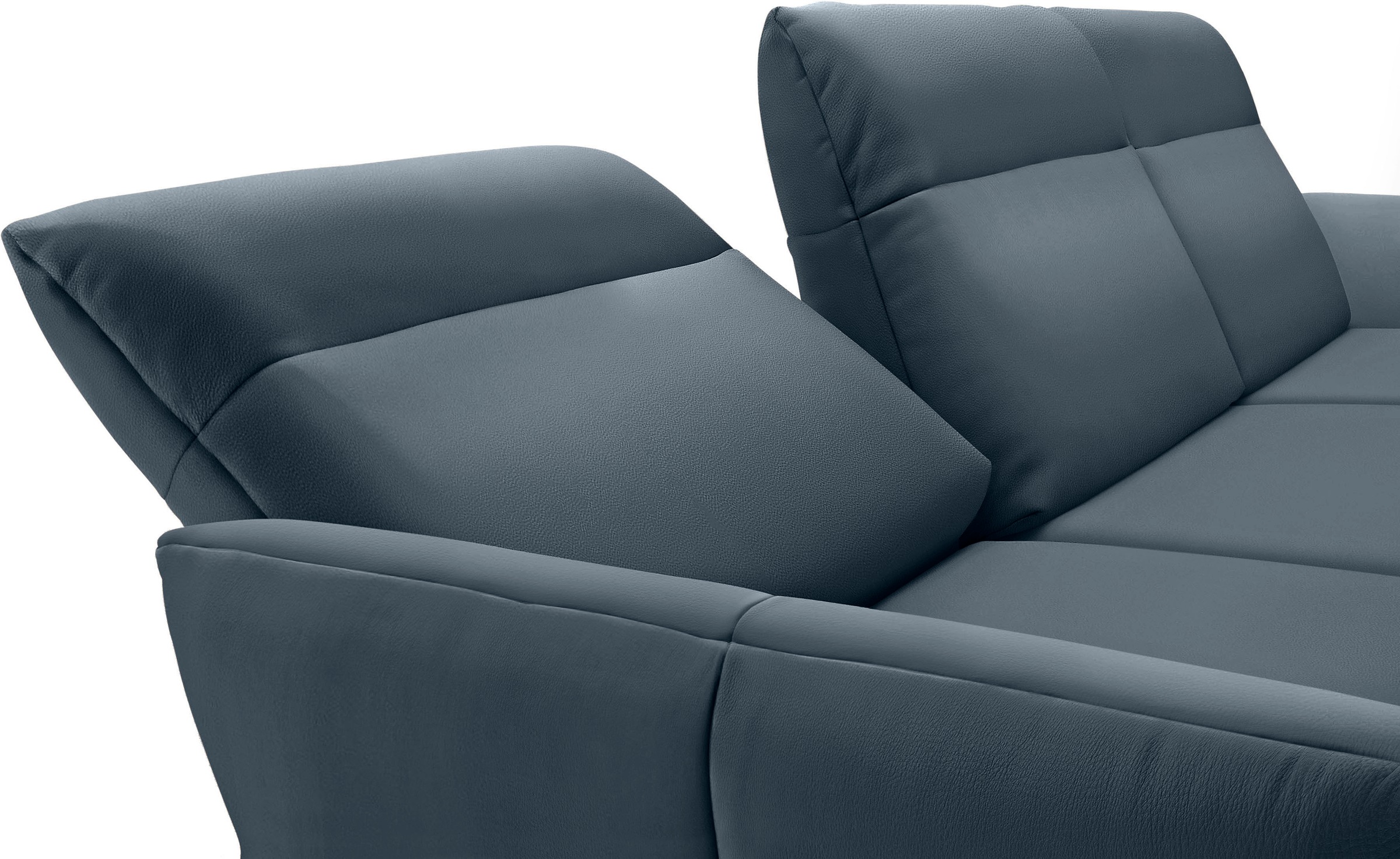 Creation BY ROLF BENZ Ecksofa »CR.460«, Sockel in Eiche, Winkelfüße in Umbragrau, Breite 318 cm