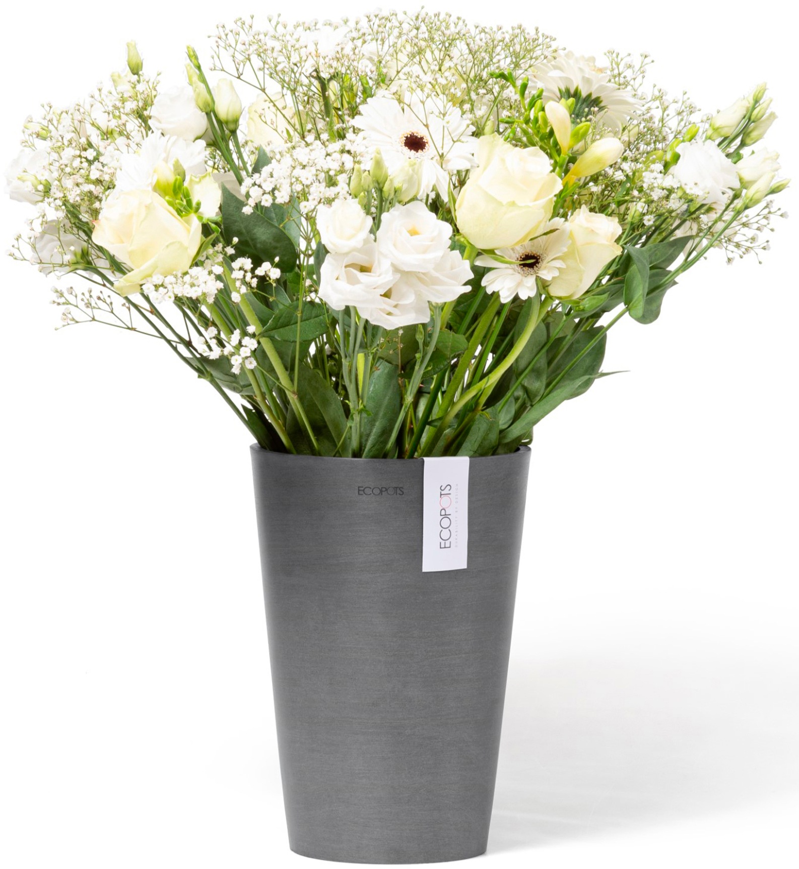 ECOPOTS Blumentopf »Pisa 17,5 Grau«, für den Innenbereich