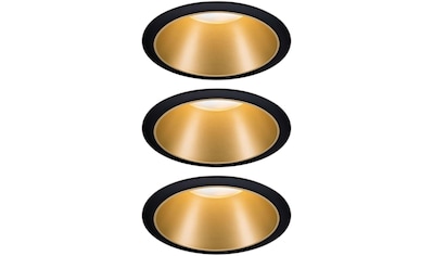 Paulmann LED Einbauleuchte »3er Set Cole 3x6,5W Schwarz/Gold matt 2700K Warmweiß«,... kaufen
