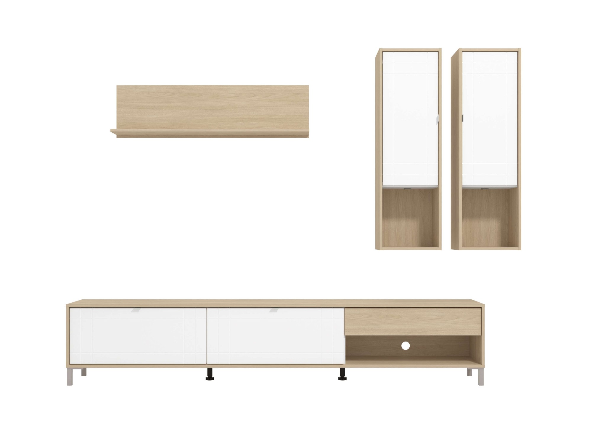 Home affaire Wohnwand »Cambridge Anbauwand, Wohnkombination, Wohnzimmer-Set,« 4 Stk. tlg.