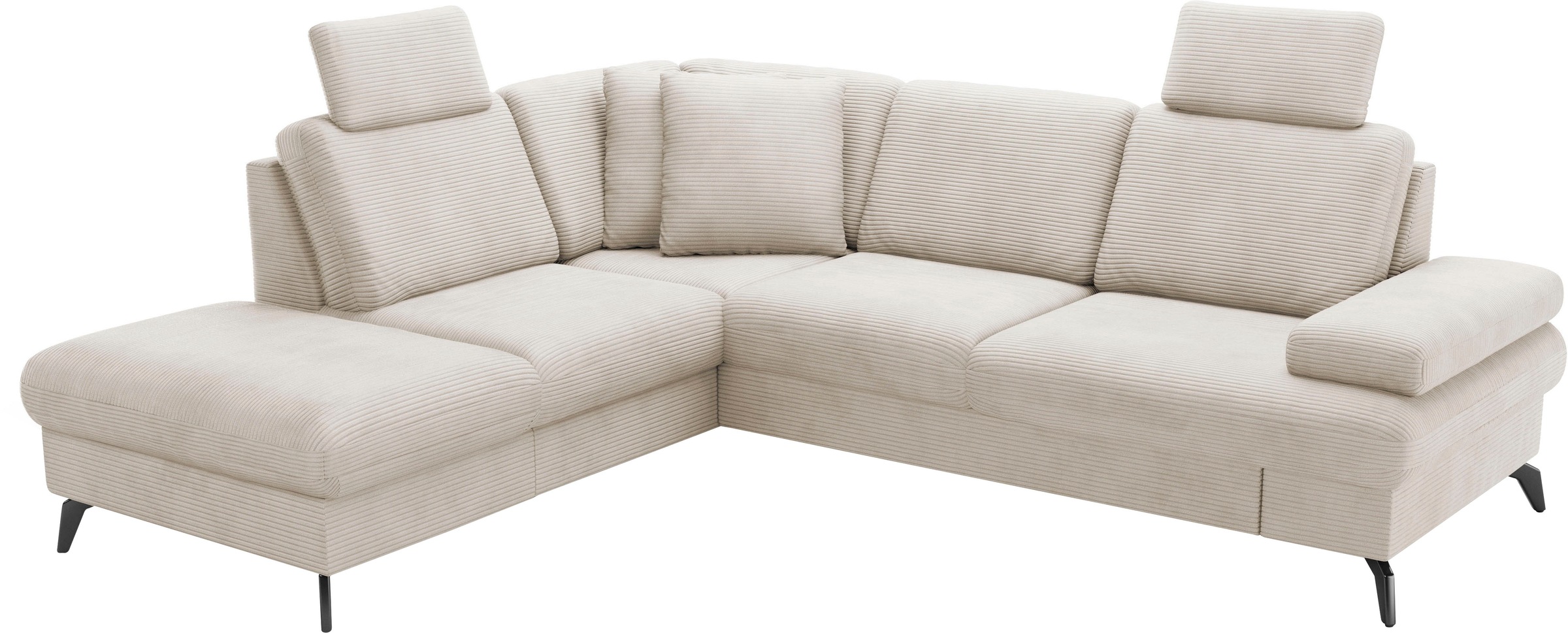 sit&more Ecksofa »Morris Jubi L-Form«, inkl. Armteilfunktion und 1 Zierkissen, wahlweise mit Bettfunktion