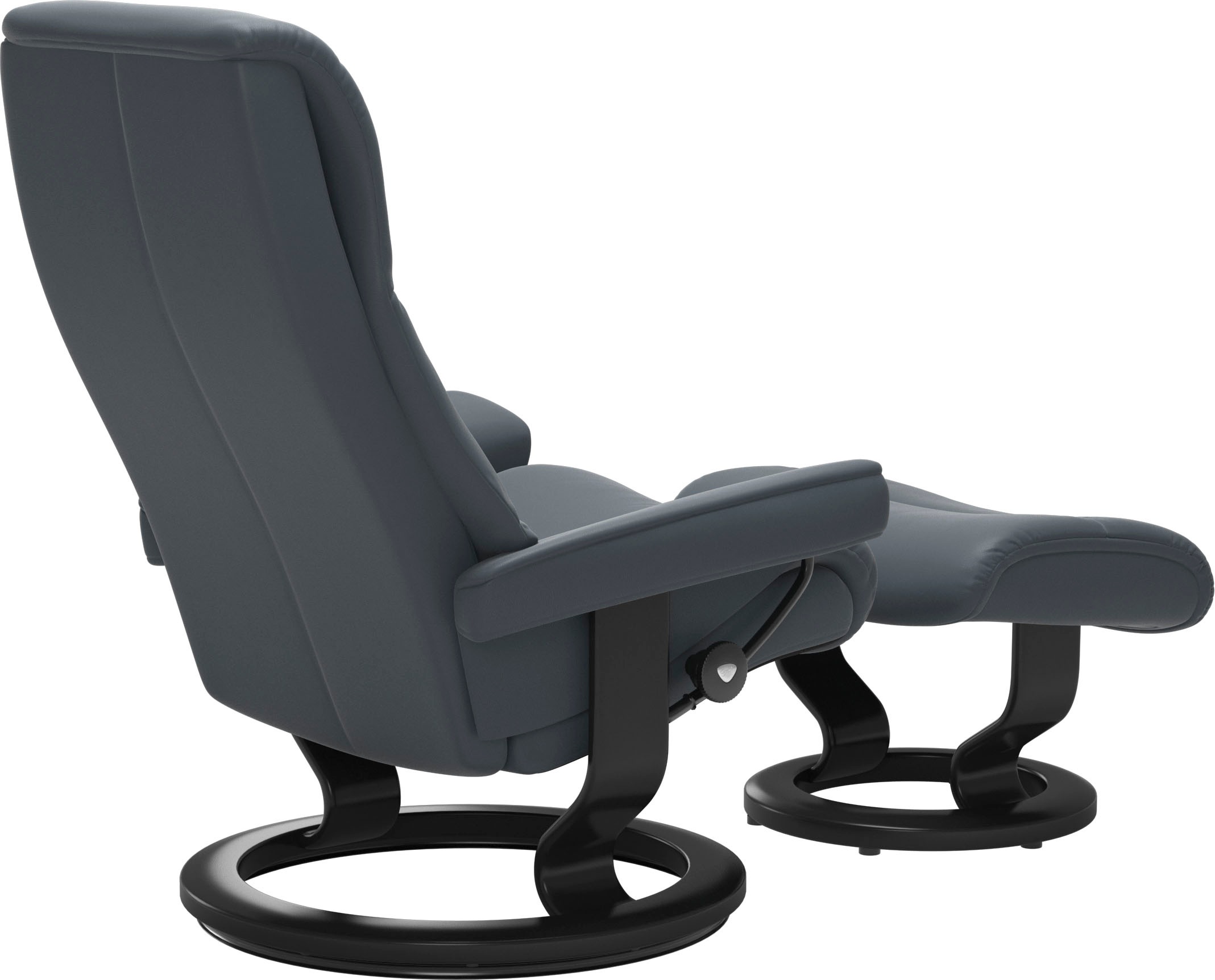 Stressless® Relaxsessel »View«, (Set, Relaxsessel mit Hocker), mit Classic Base, Größe S,Gestell Schwarz