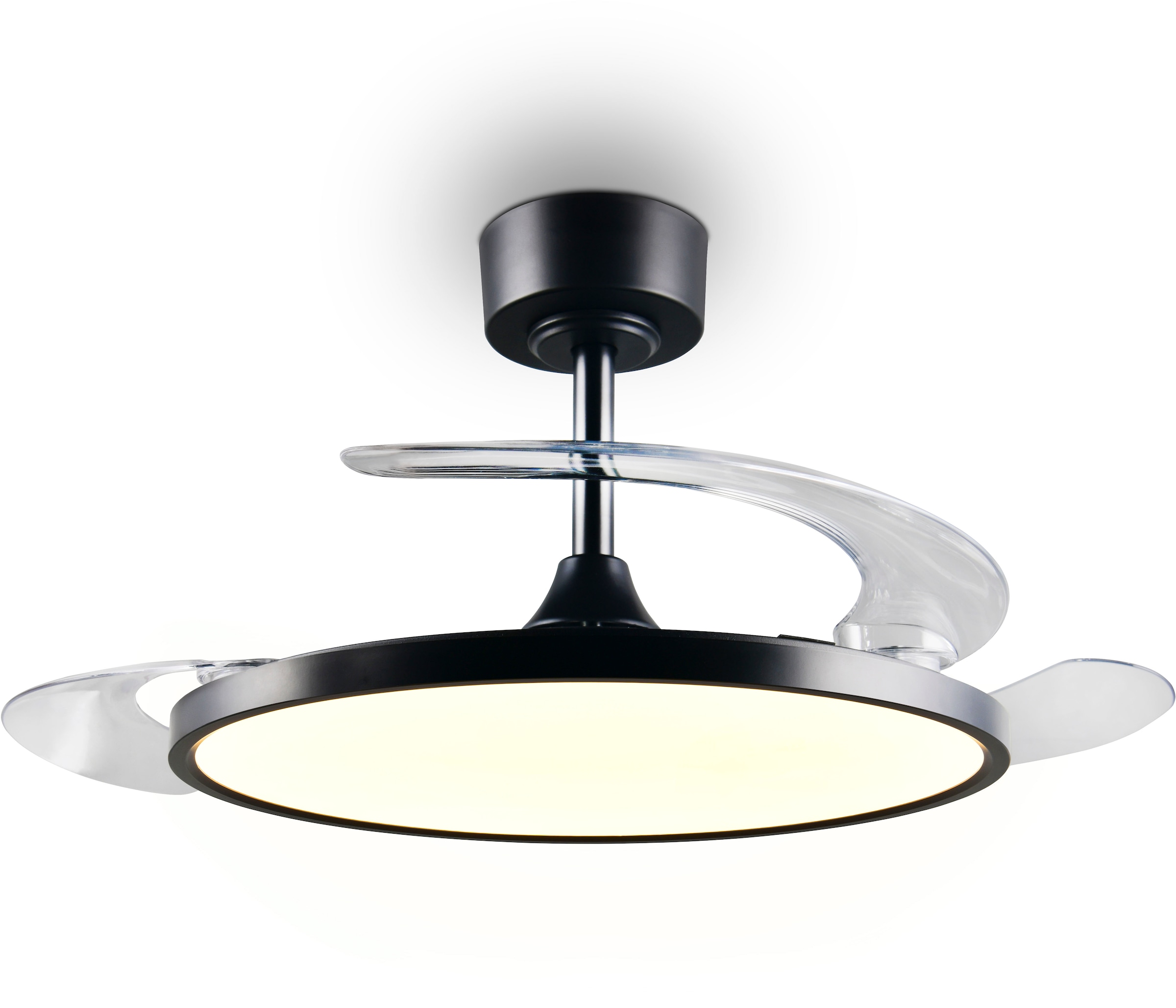REALITY Leuchten LED Deckenleuchte »KASFJORD  mit Ventilator, Deckenventilator mit Licht inklFernbedienung« LED-Board 1 Stk. warmweiß - kaltweiß 6 Geschwindigkeiten Timer Vor- & Rücklauf LED dimmbar CCT Nachtlicht