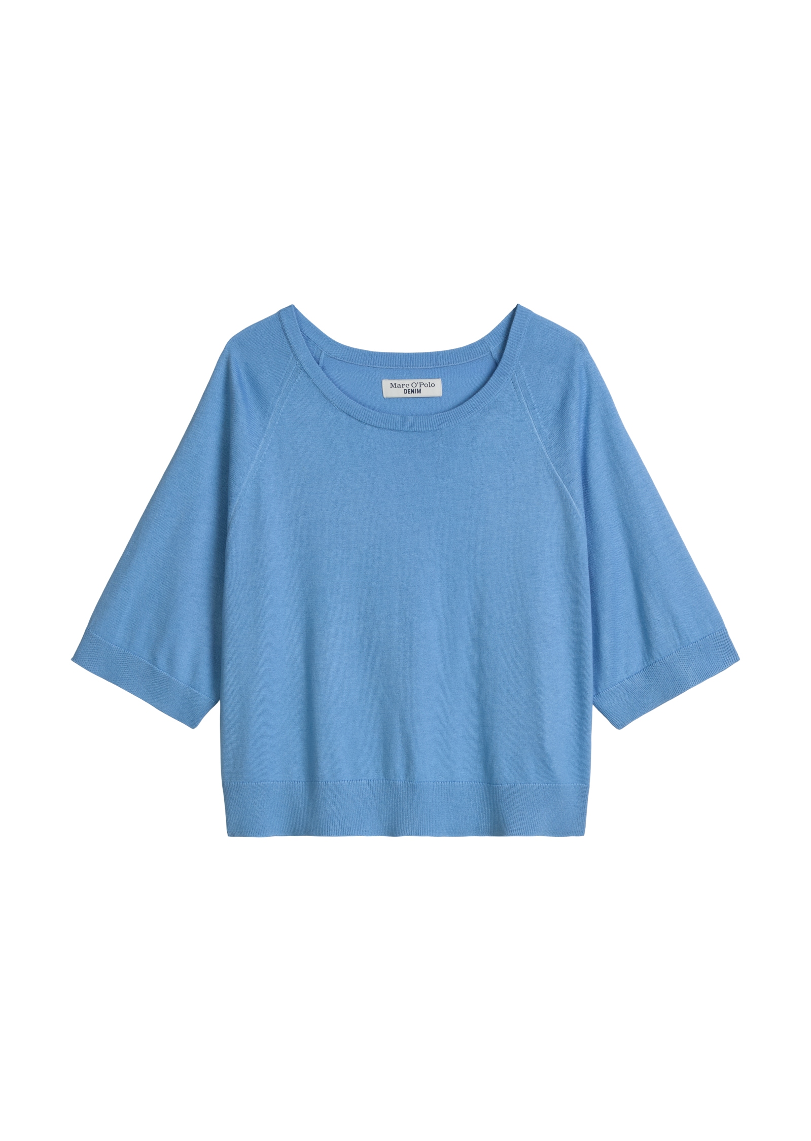 Marc O'Polo DENIM Kurzarmpullover relaxed aus weichem Organic-Cotton-Modal-Mix