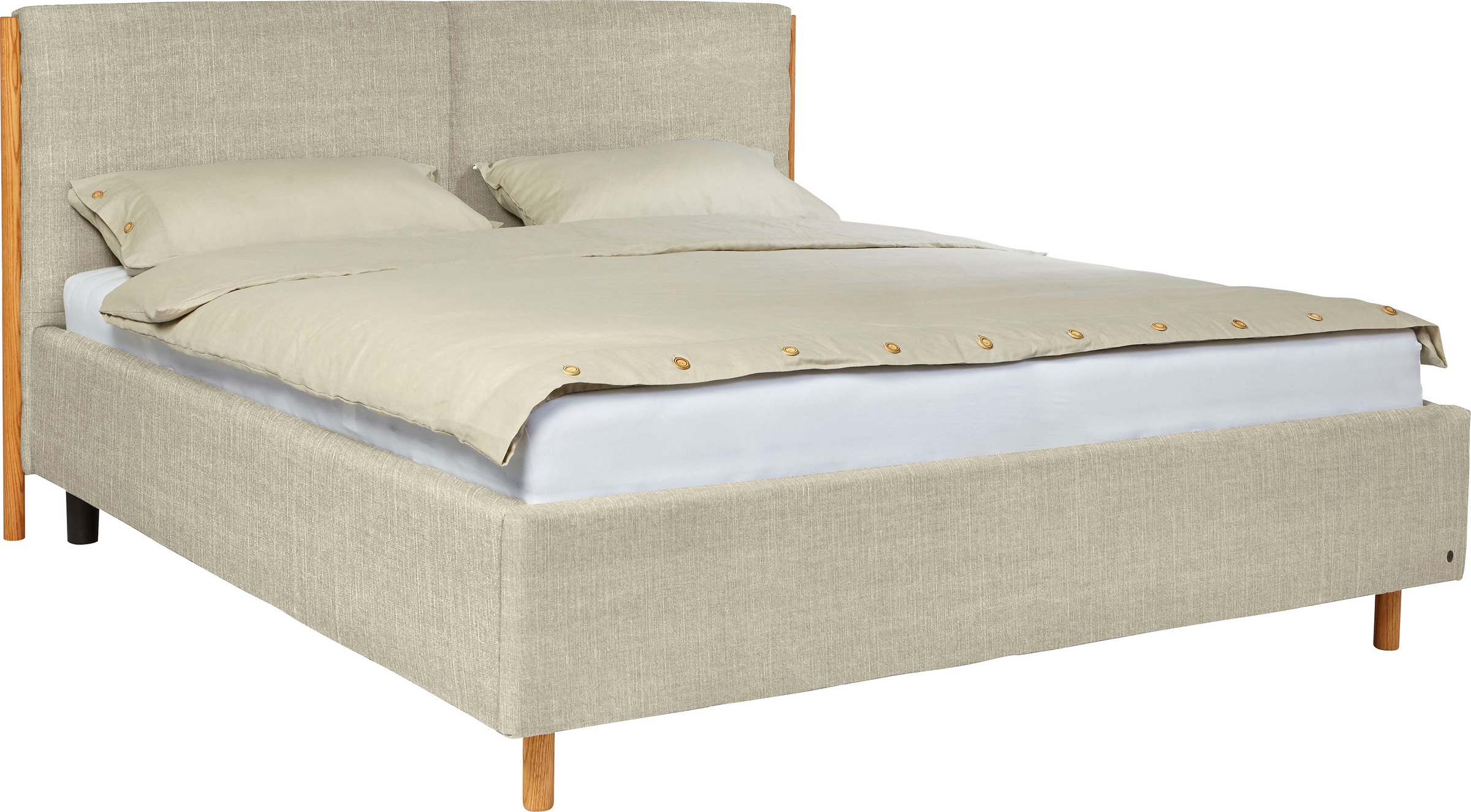 2. Bild von TOM TAILOR HOME Polsterbett »CALIFORNIA BED«, mit seitlichen Holzakzenten am Kopfteil